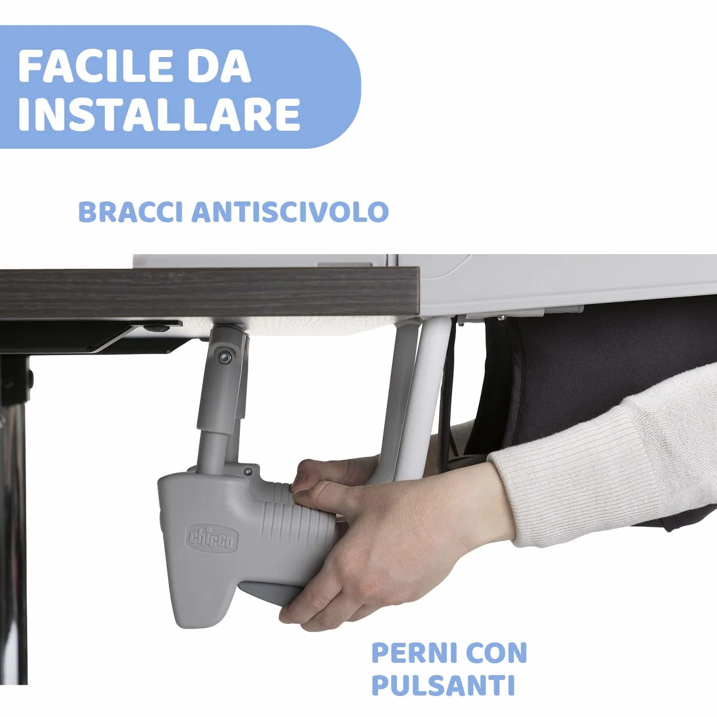 Seggiolino da Tavolo 360, Seggiolino per Pappa con Sistema di Rotazione, Lavabile, Trasportabile, 6 Mesi+