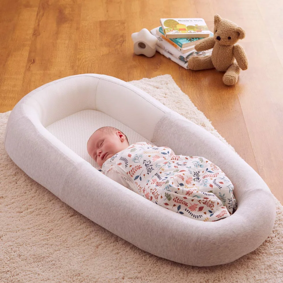 PurFlo Ricambio Sleep Tight Baby Bed Cover,Minimal Grigio, Tessuto Morbido e Traspirante, Design Easy Fit, Lavabile in Lavatrice, Durevole Accessorio Per Letto Bambino Per Uso quotidiano