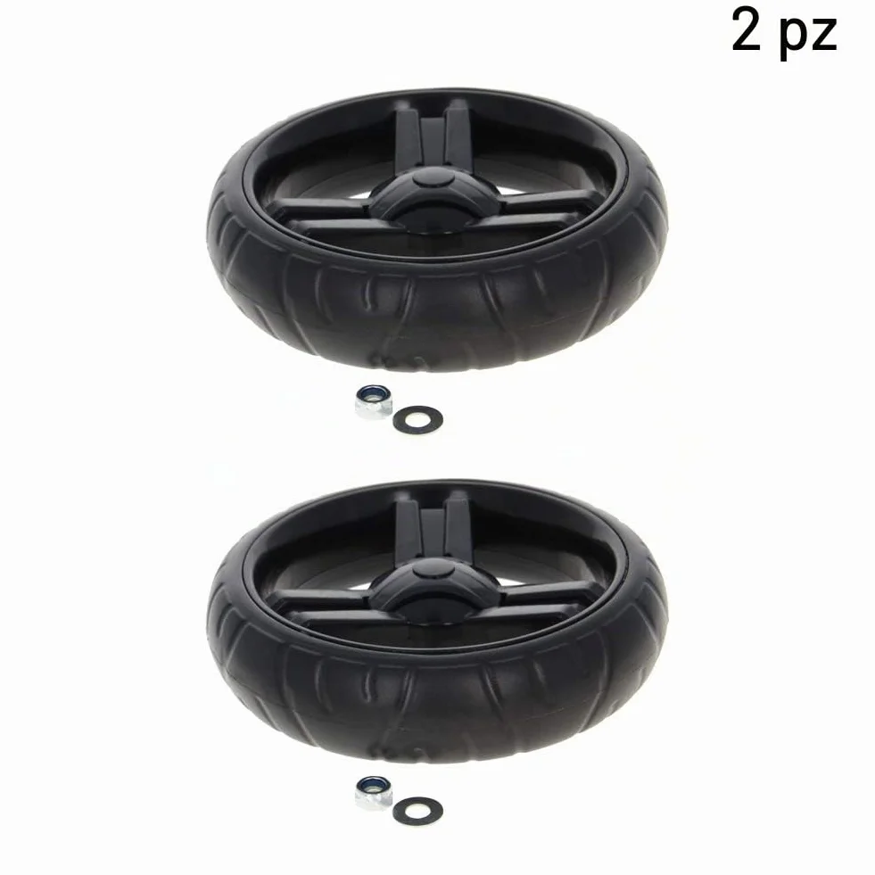 MroMax Ruote per Passeggino, 130 mm x 33 mm, Ruota Singola in Plastica, Ricambio per Passeggino e Animali Domestici, Colore Nero
