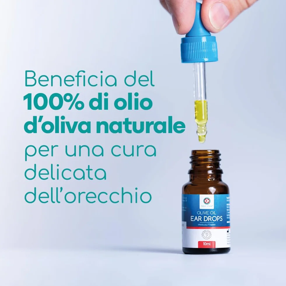 Medi Grade Kit Siringa per Pulizia Orecchie con Olio d’Oliva in Gocce – Siringa per Tappi Orecchie con 3 Punte a Getto Quadruplo – Kit Medico per Uso Domestico - Migliora L’udito