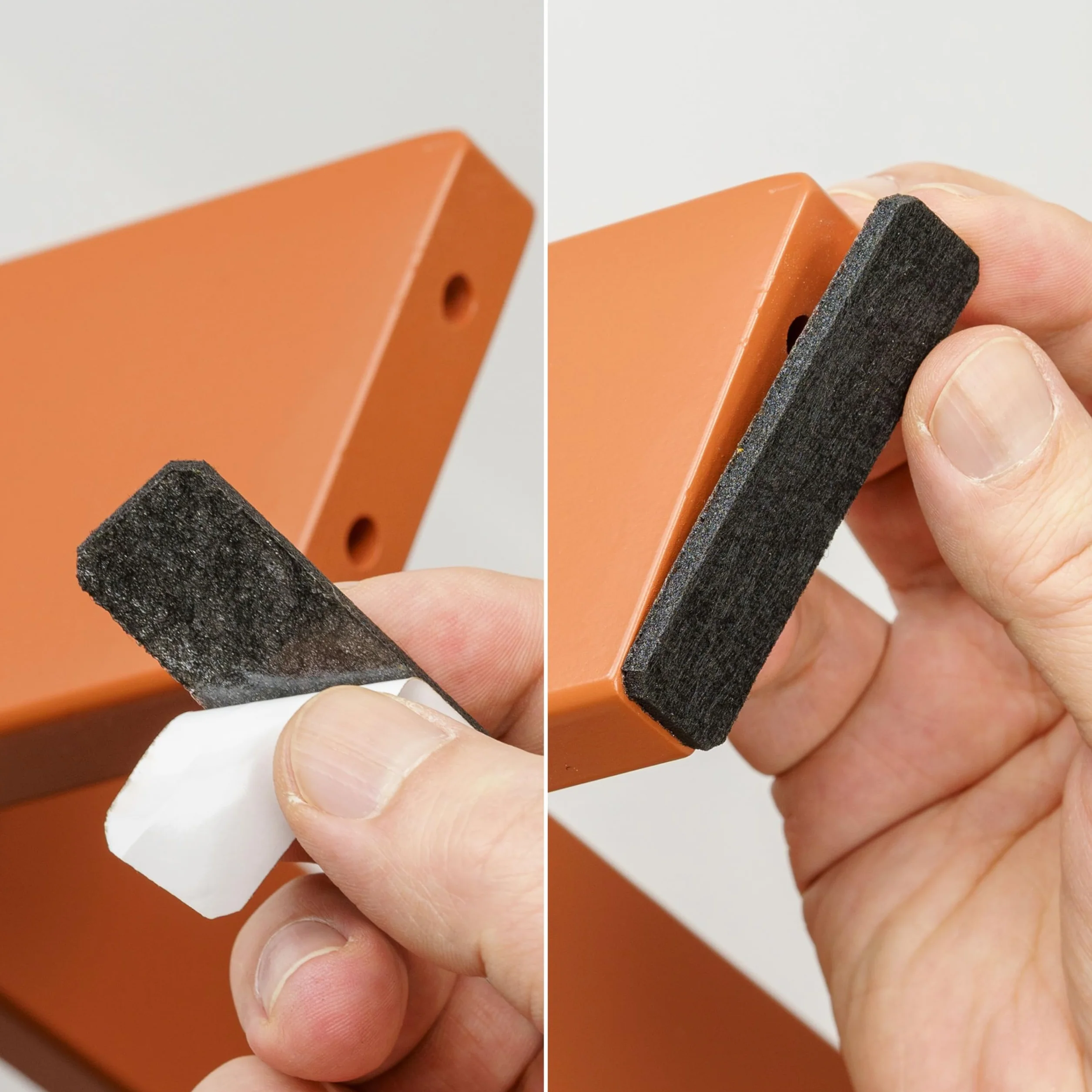 Scivolo in feltro per seggiolone, 1 Set, compatibile con seggiolone HAUCK ALPHA+ e BETA+ con rotelle, in Nero, da incollare, protezione autoadesiva per pavimento sedia per bambini