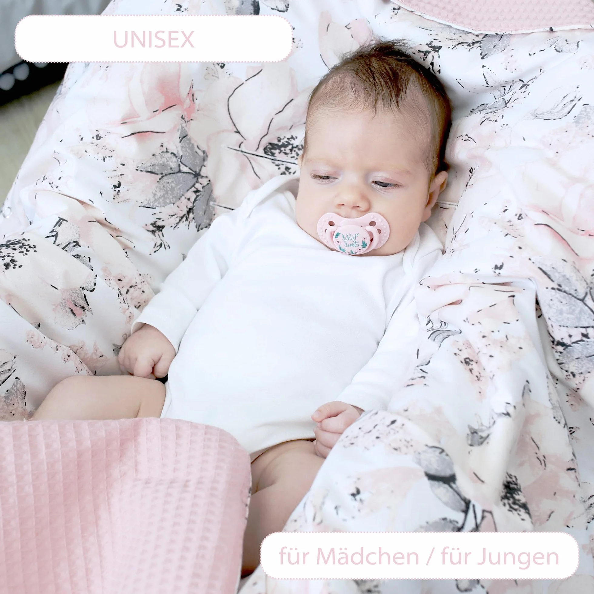 Totsy Baby Coperta per seggiolino auto universale per tutte le stagioni, in piquet di cotone, a nido d'ape, rosa selvatica, rosa sporco