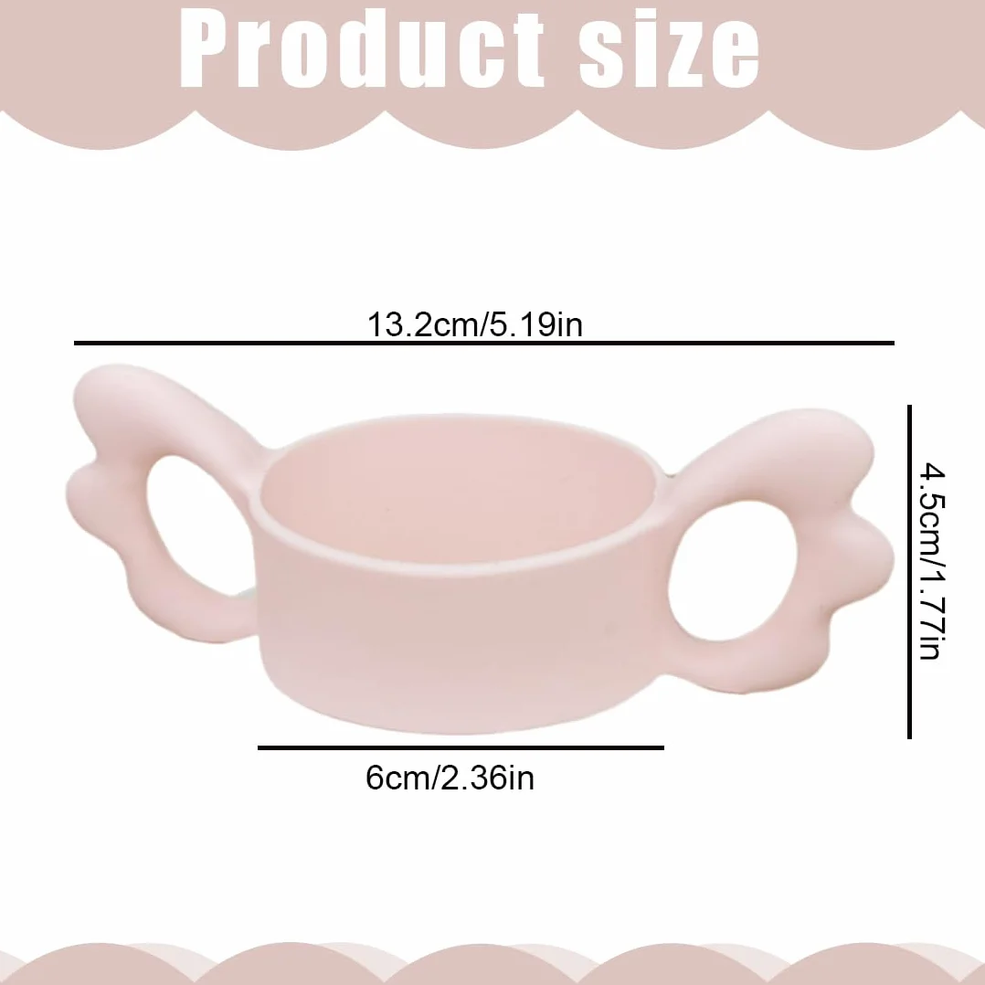Set di Manici per Bottiglie in Silicone a Due Pezzi, Manico per Bottiglia, Manico per Biberon, Manico per Bottiglia a Bocca Larga (Diametro esterno superiore a 5,5 cm)