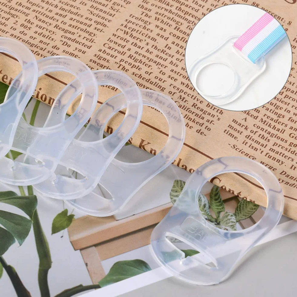 Vicloon Anello Adattatore Clip, 20 Pezzi Anello Adattatore per Ciuccio, Ciuccio Clip Adattatore Adatto Alla Maggior Parte dei Succhietti per Bambini