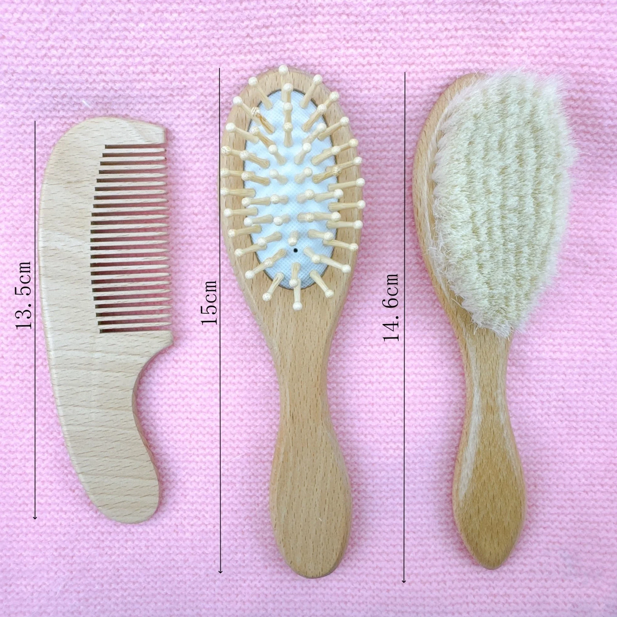 Set Personalizzato Di Spazzola E Pettine In Legno Per Bambini, Spazzola Per Capelli Con Nome Inciso Personalizzato, Regali Premurosi Per Neonati Maschi/femmine