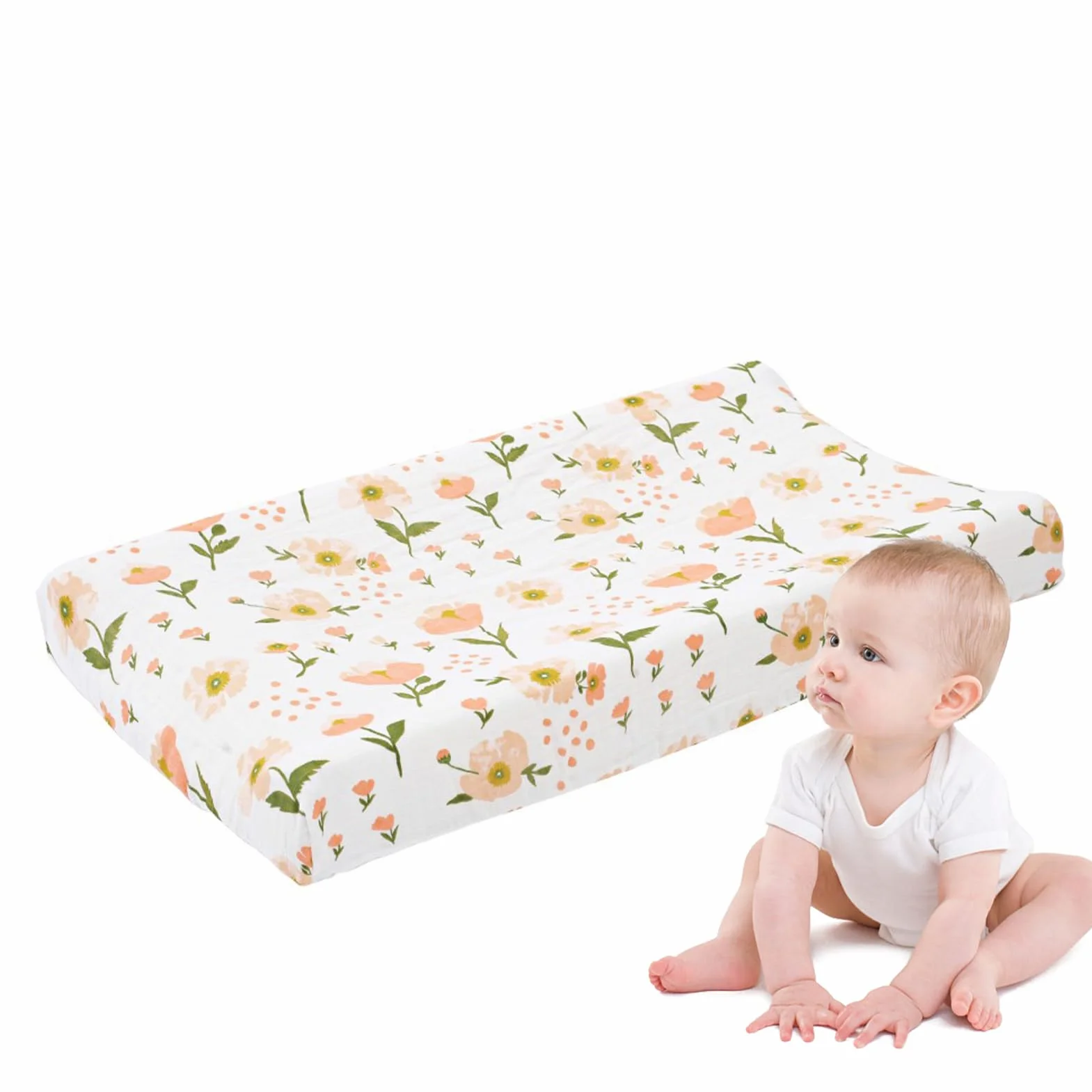 Floral Diaper Changing Pad - Waterproof Change Mat | Waterproof Changing Pad Liners | Soft And Surfaces Ensures Utmost Comfort For Little Your | Hand Or Machine Wash