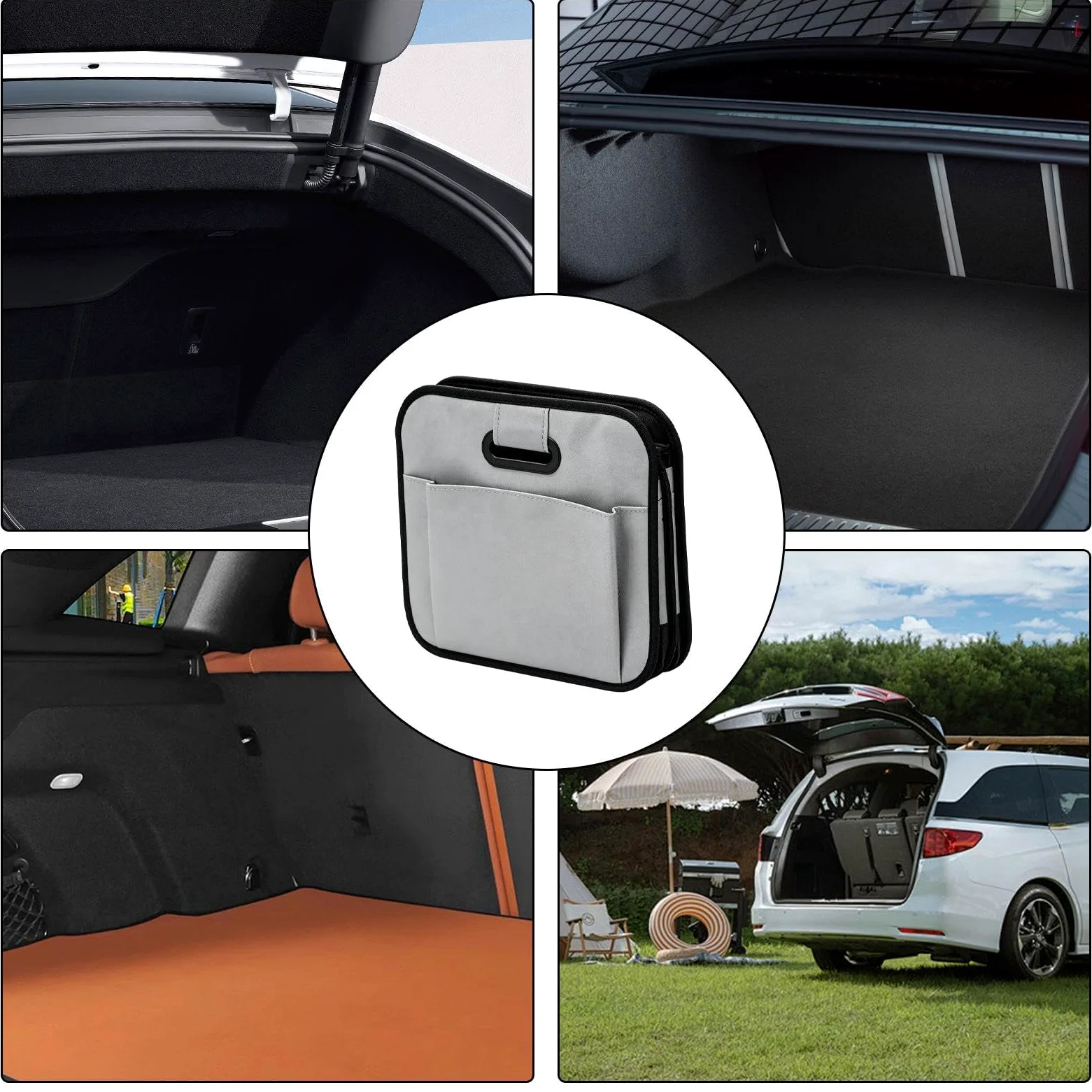 Organizzatore di baule auto grande multi-compartimento impermeabile con | Organizer per auto con separatori Campeggio Viaggi Road Trip Camion Camping Car Van Berlina