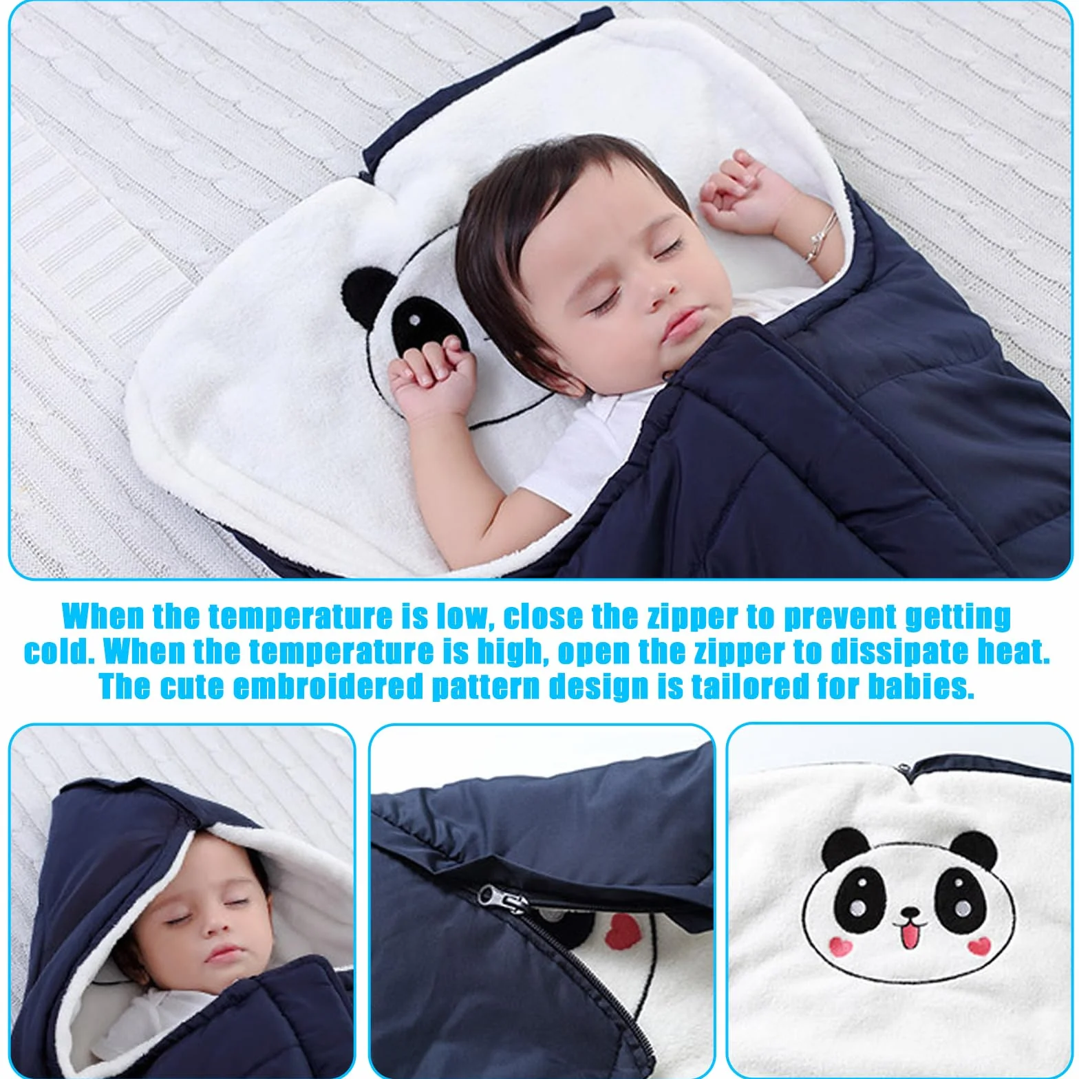 Qooloo Sacco Termico Passeggino Universale, Coprigambe Passeggino, Sacco Termico Passeggino Invernale, Cappuccio, Impermeabile, lavabile