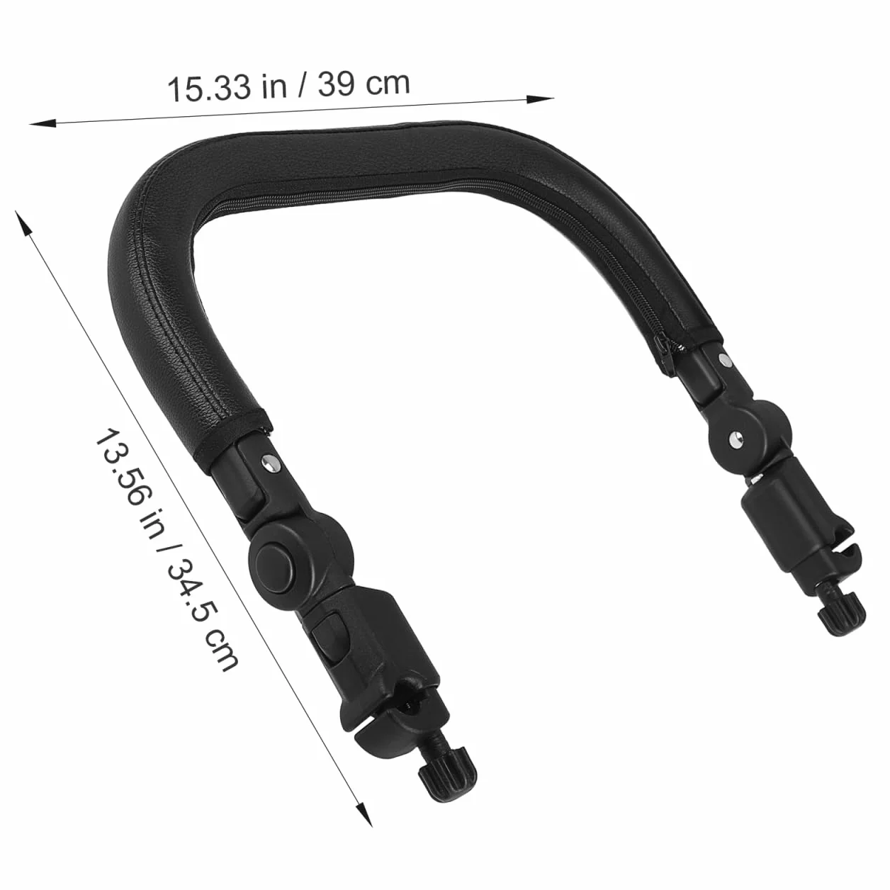 Alipis Universale Passeggino Paraurti Bar Corrimano Passeggino Maniglia Estensore Cuoio e Tubo di Ferro Baby Buggy Accessorio Adatto Oltre 98 Passeggini 15.4X13.6X2 Pollici