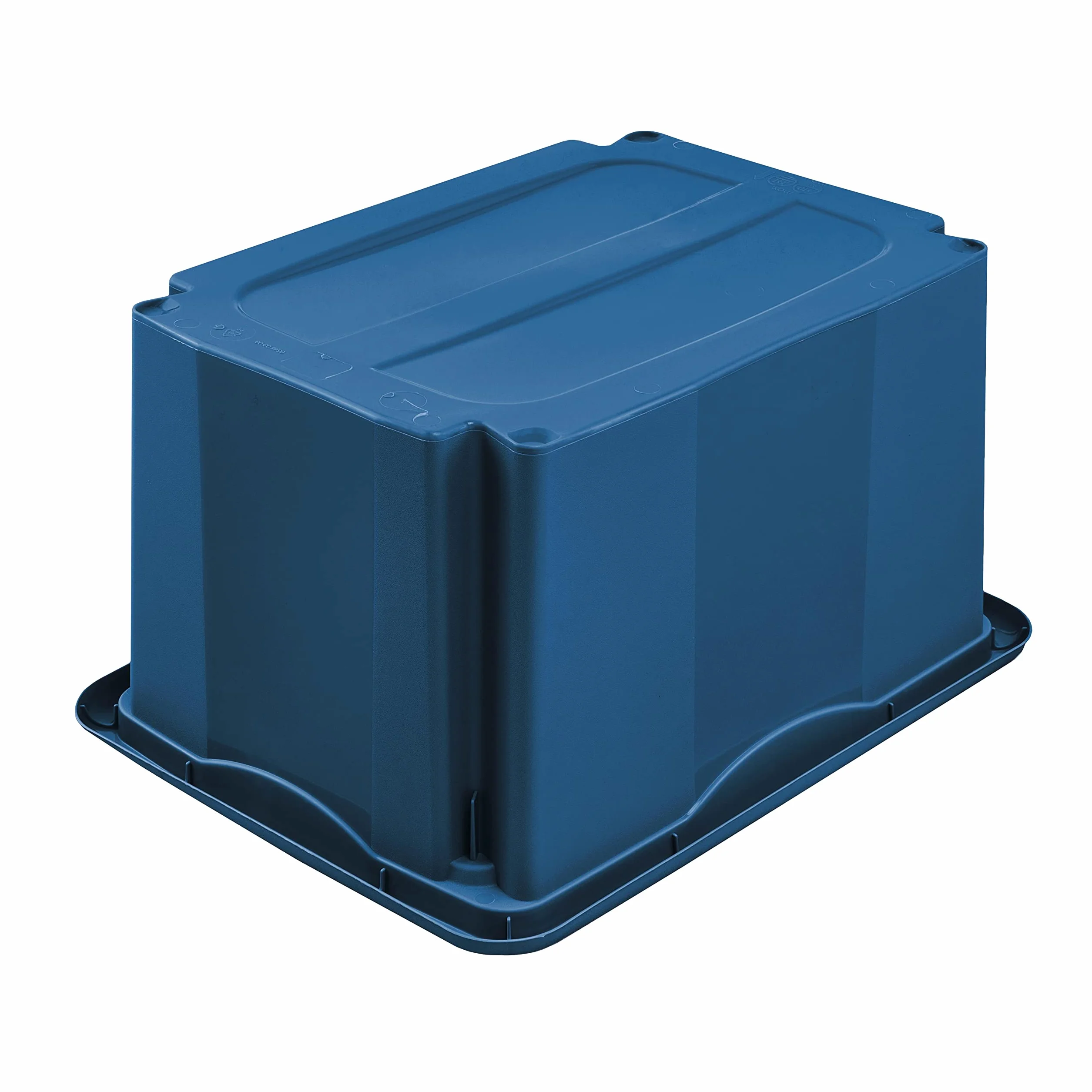 keeeper Contenitore Portaoggetti Rotabile e Impilabile, 38 x 28,5 x 20,5 cm, 15 L, Emil Eco Line, Eco Blu