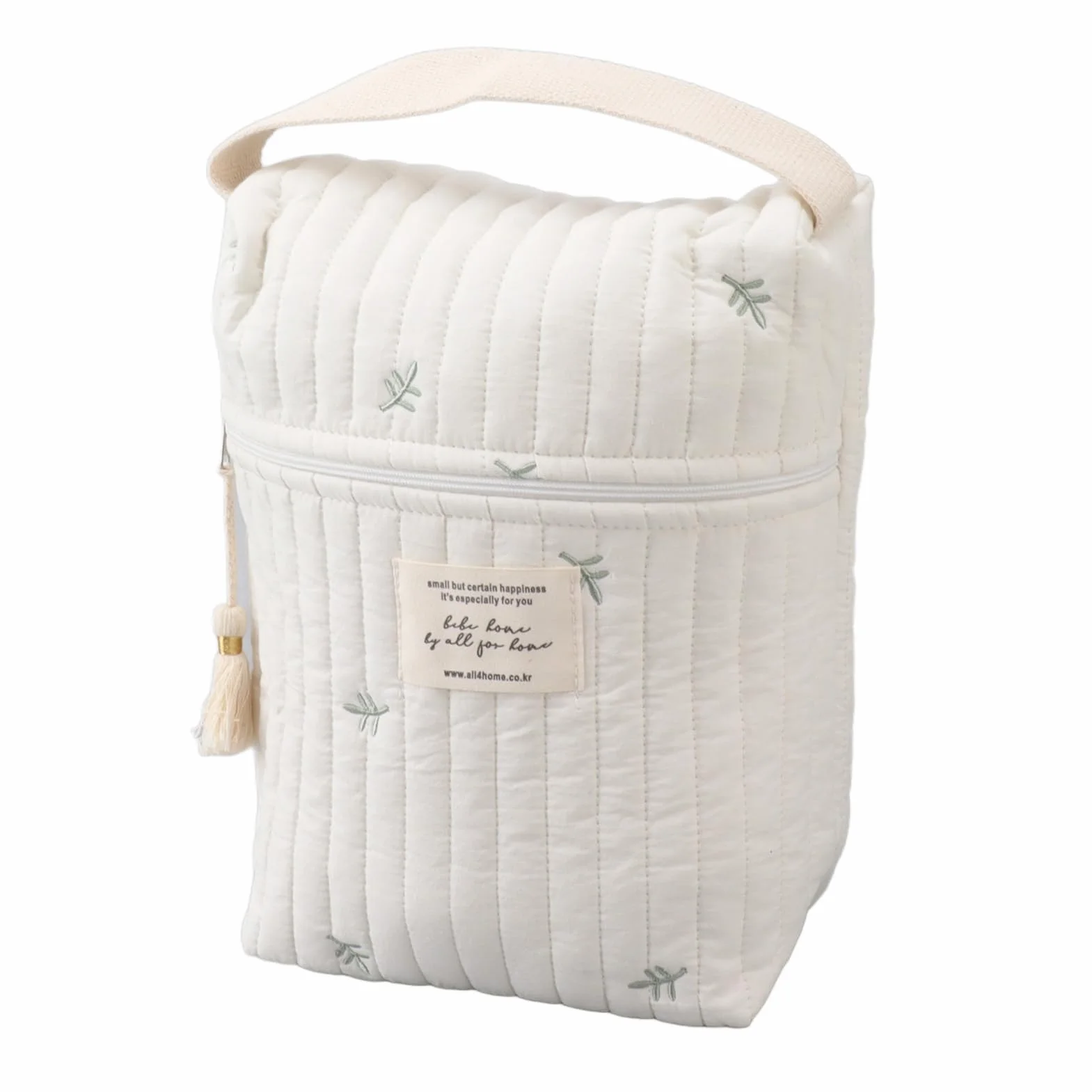 Borsa Pannolini Multitasca con Isolamento Termico, Organizer per Accessori, Cotone Naturale, per Viaggio e Picnic