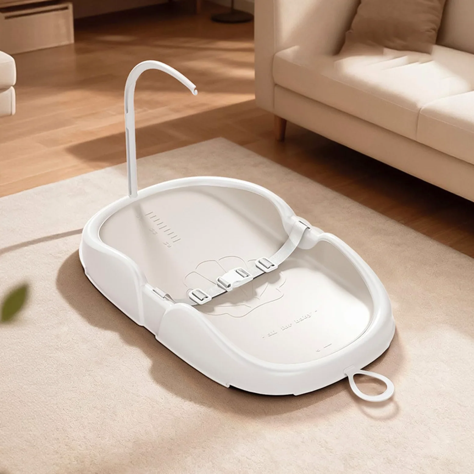 Sxhlseller Fasciatoio per Pannolini Stazione Infantile Innovativa e per il Bagnetto dei Neonati Ideale per Genitori Impegnati e Viaggi 28,74x16,14 Pollici (Beige)
