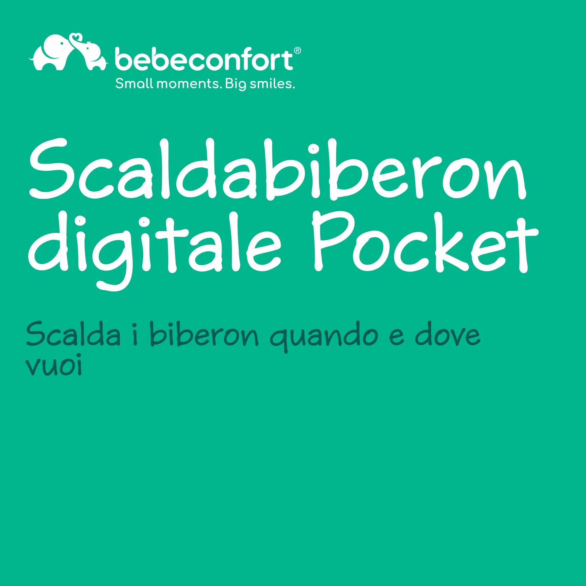 Bebeconfort Scaldabiberon portatile, Scaldabiberon elettrico USB senza fili, Tascabile Compatto e Leggero, Riscaldamento rapido, Display digitale, Batteria a lunga durata, Regolazione temperatura