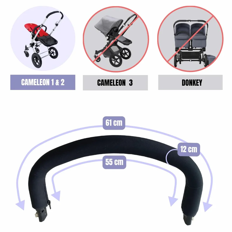 PROTEC TIF | Fodera in Neoprene Compatibile con il maniglione di Bugaboo Cameleon 1 & 2 (Non sostituisce la gomma)