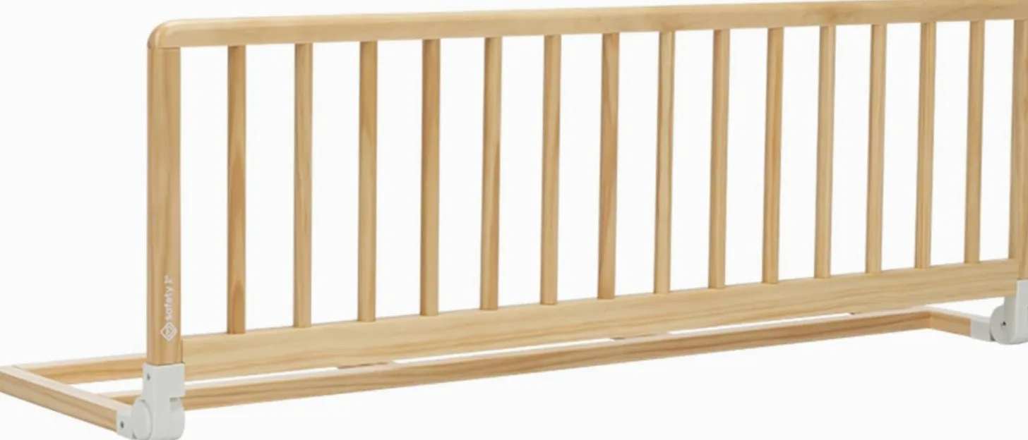 Safety 1st Barriera Letto Legno 110 cm, Sponda 18 Mesi - 5 Anni, Sbarra Letto Bambini, Paracolpi Anti Caduta in Legno Certificato FSC, Facile da Piegare e Conservare, Natural Wood