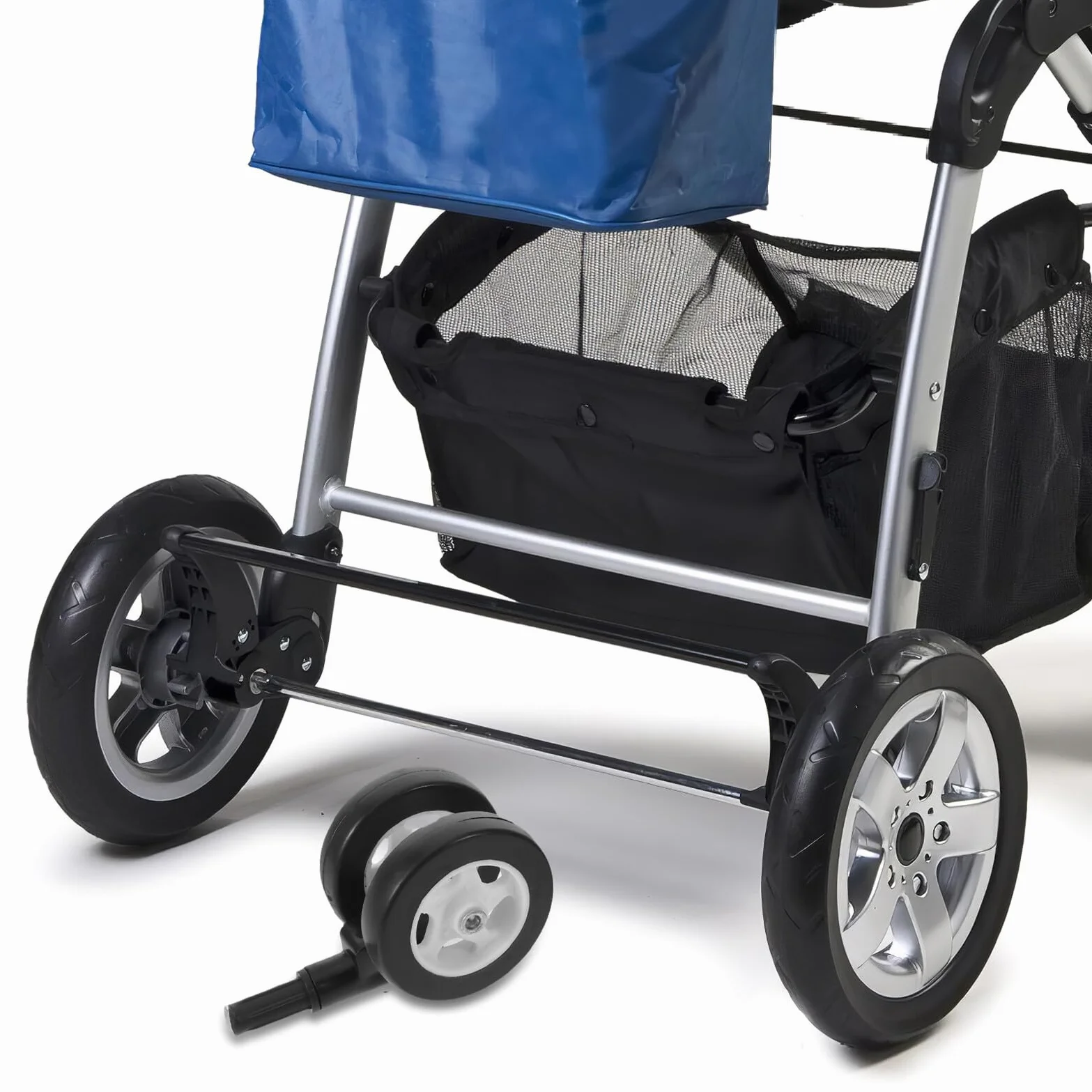 BESPORTBLE Ruote di Ricambio per Passeggino e Girello per Bambini, 4 Pezzi Nere Leggere e Resistenti All'usura, per Uso Interno ed Esterno