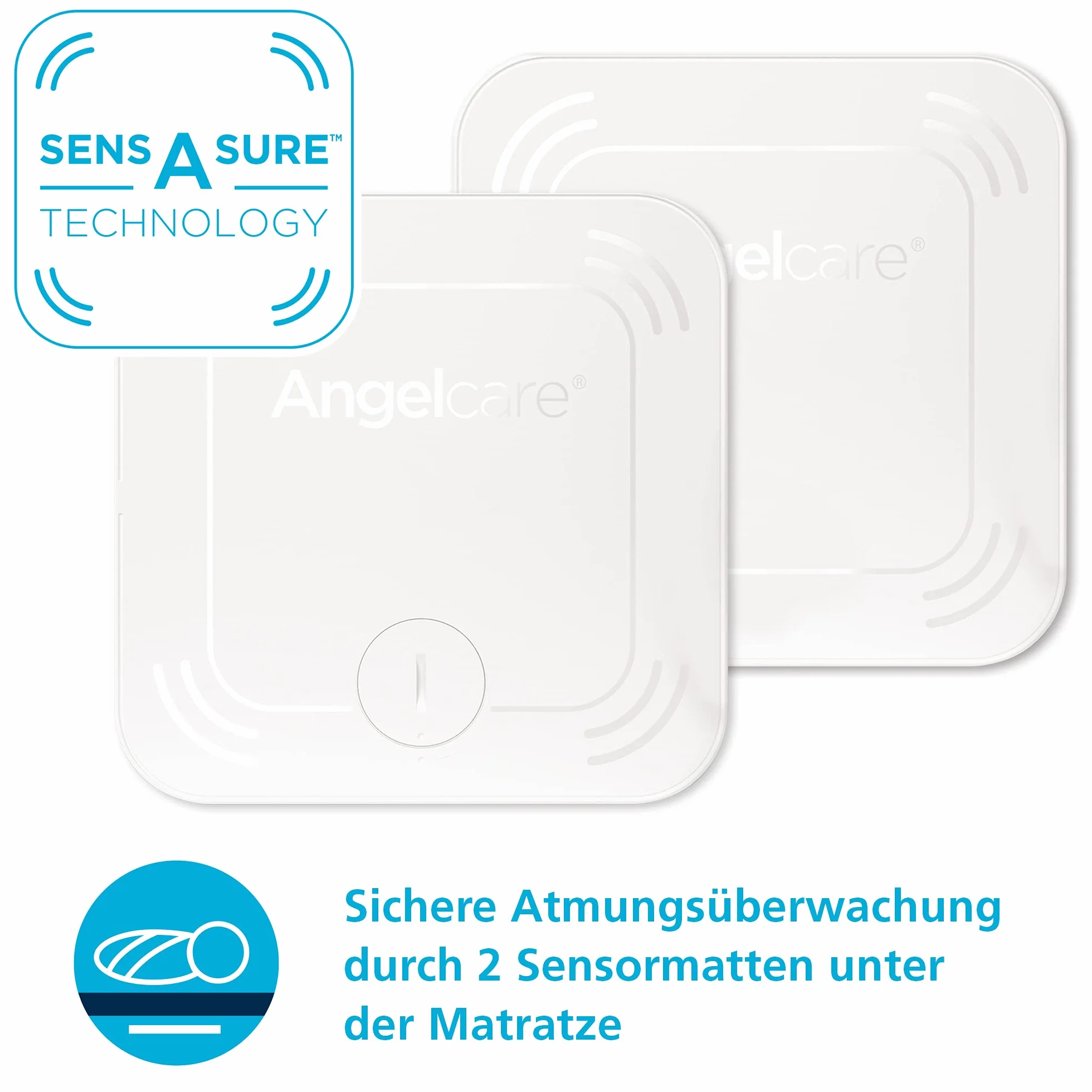 Angelcare SmartSensor Pro 2, monitoraggio 2 in 1: audio + movimento con sensori wireless, visualizzazione della temperatura ambiente