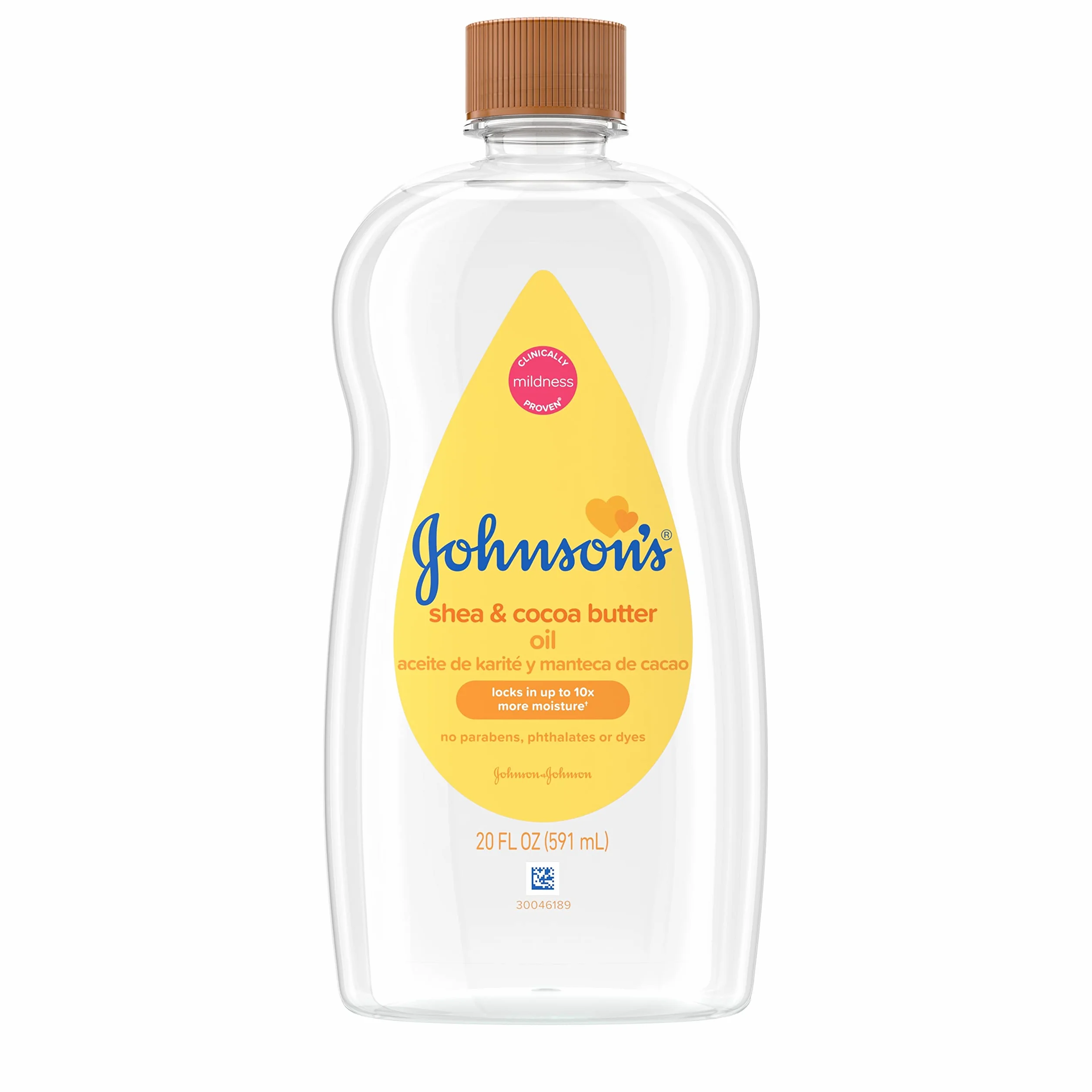 Johnson's Baby Oil Shea and Cocoa Butter, 590ml (Pack of 2)