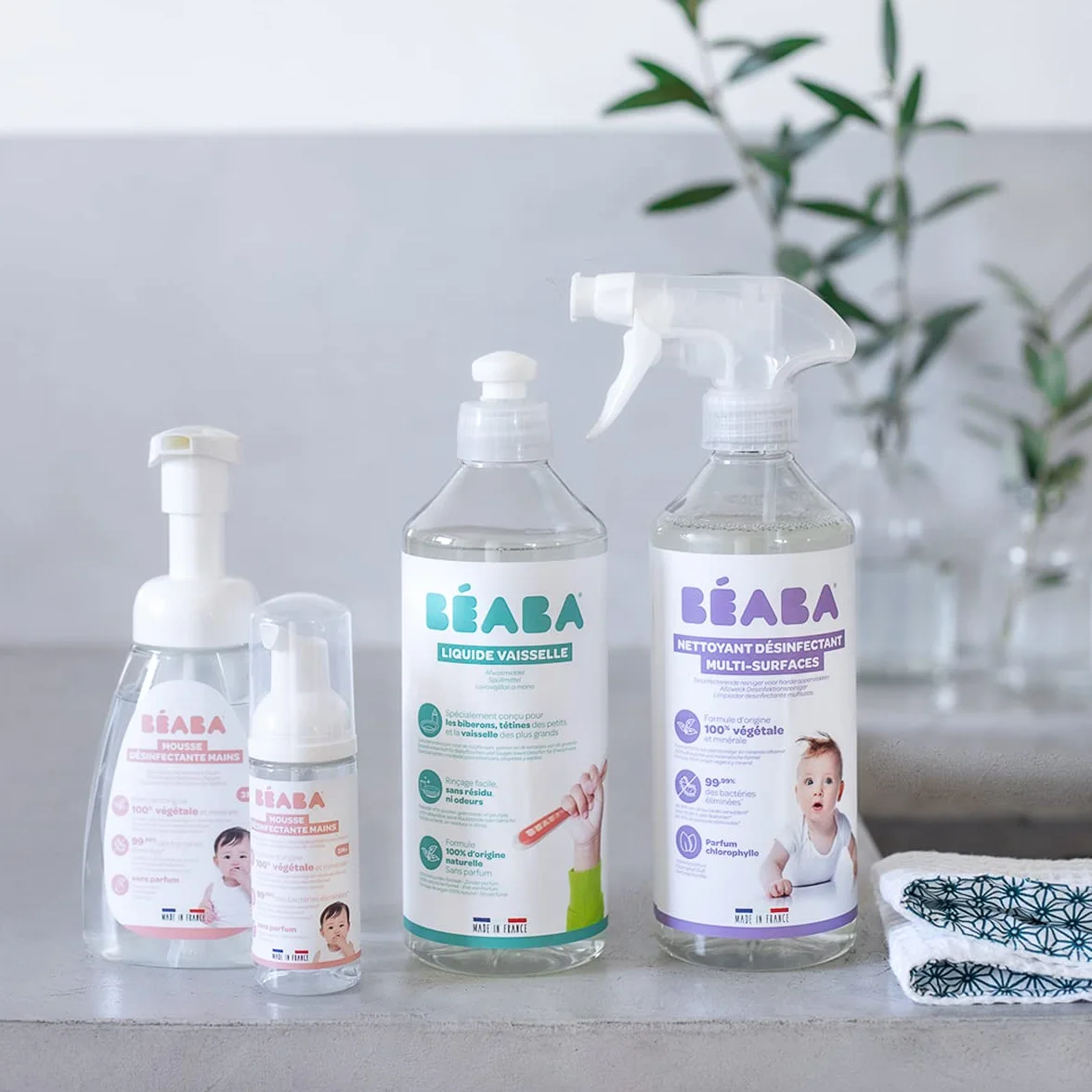 BÉABA, Detergente per biberon e accessori per la pappa, 100% di origine naturale, prodotto in Francia, senza profumo, flaconi 100% biodegradabili, lotto di 2x500 ml