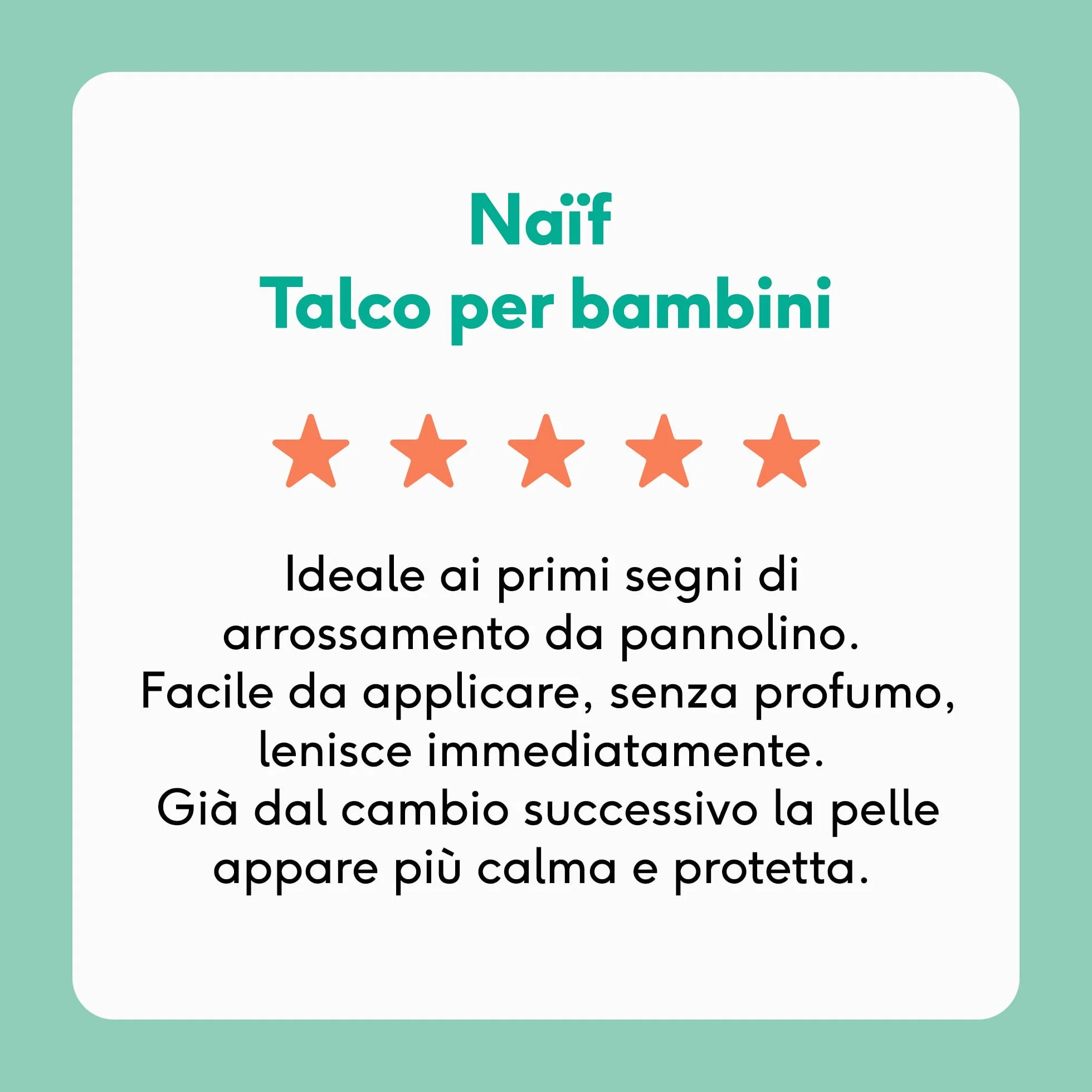 Naïf - Talco per bambini - 100% naturale a base di riso - Adatto ai neonati - 0% profumo - Dermatologicamente testato - Di origine naturale-80 g