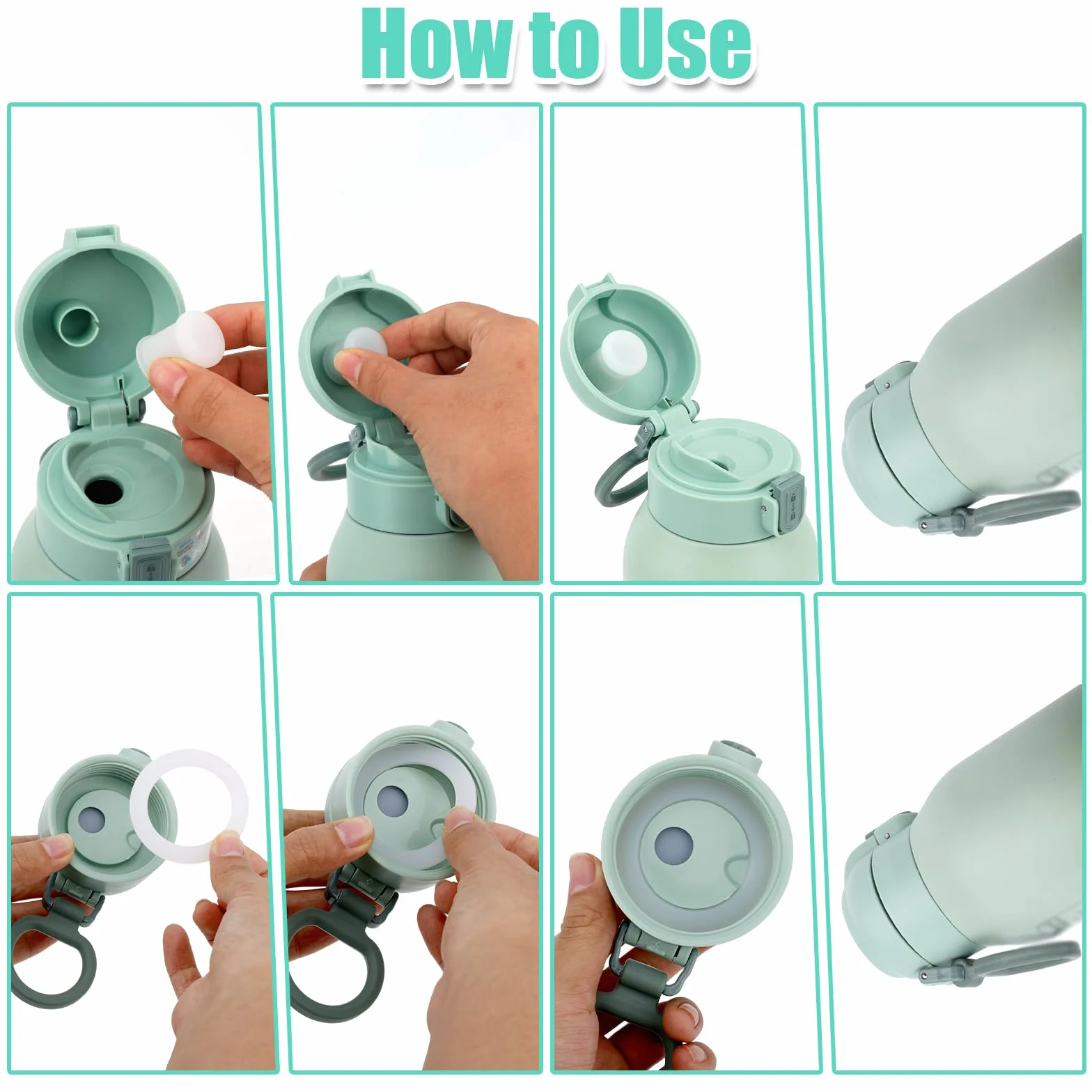 4pz Set di Accessori per Scaldabiberon Compatibile con Momcozy, Tappi Anti-Perdite e Anelli di Tenuta in Silicone Senza BPA per Scaldabiberon Portatile da 500ml