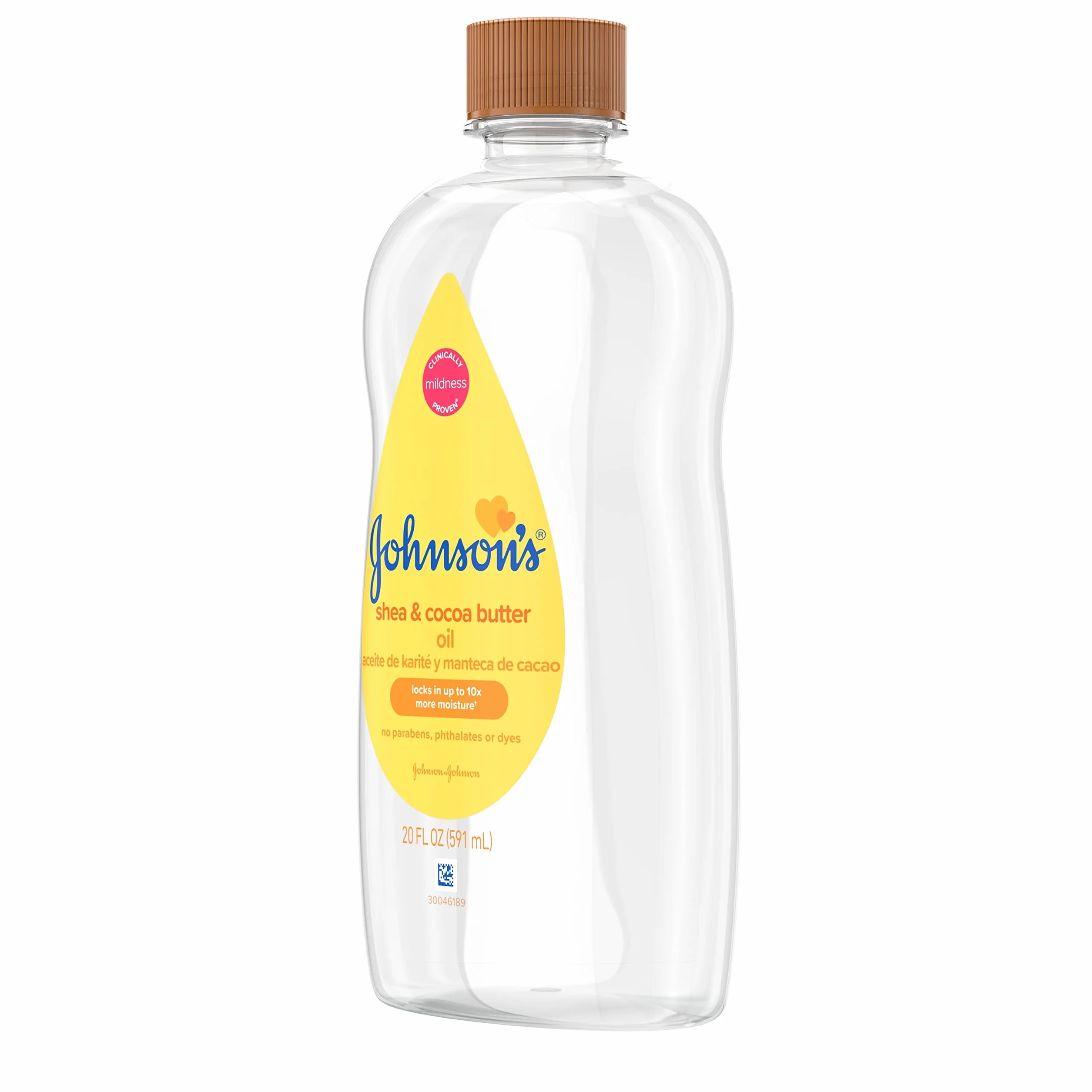 Johnson's Baby Oil Shea and Cocoa Butter, 590ml (Pack of 2)