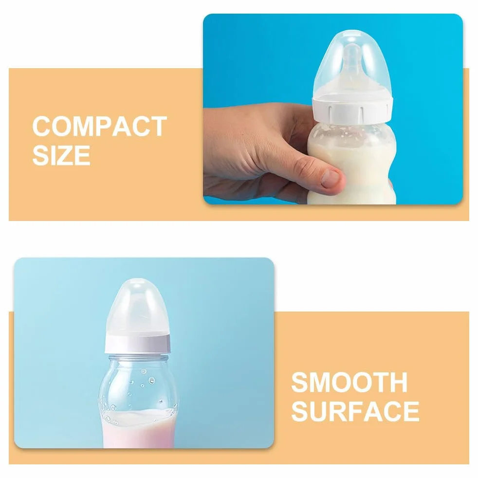 Coperchi Riutilizzabili per Tettarelle Tappo Anti-Perdita in Plastica, Tappi di Ricambio per Bottiglie del Latte a Bocca Larga, Accessori per Allattamento e Protezione Polvere