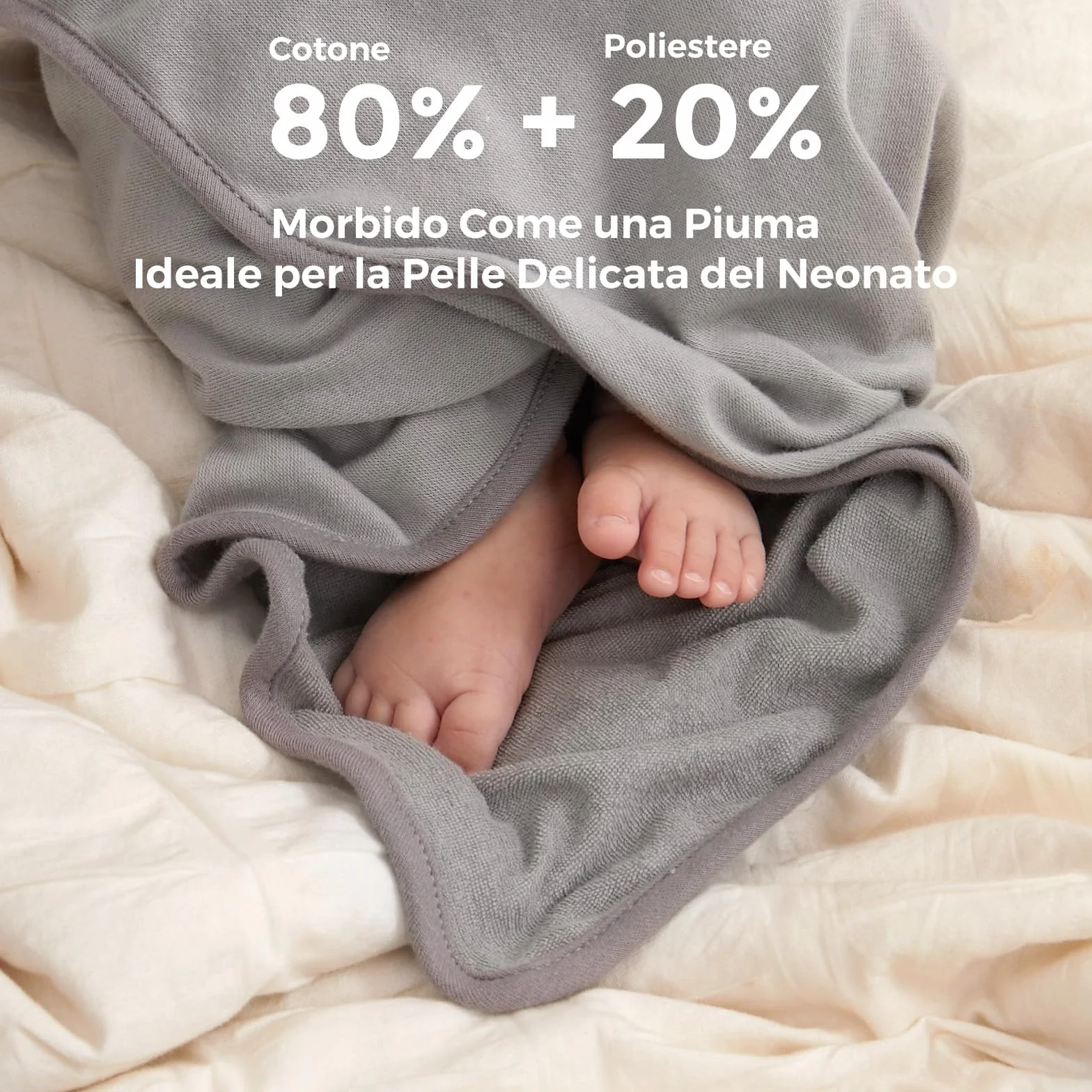 momcozy Set Asciugamani per Bambini 8 pz con Cappuccio, 2 Accappatoi Neonato 76x76 cm + 6 Quadrati Cotone 24x24 cm, Morbido e Super Assorbente, Elefante – Regalo Nascita Bimbo, Regali Neonata Femmina