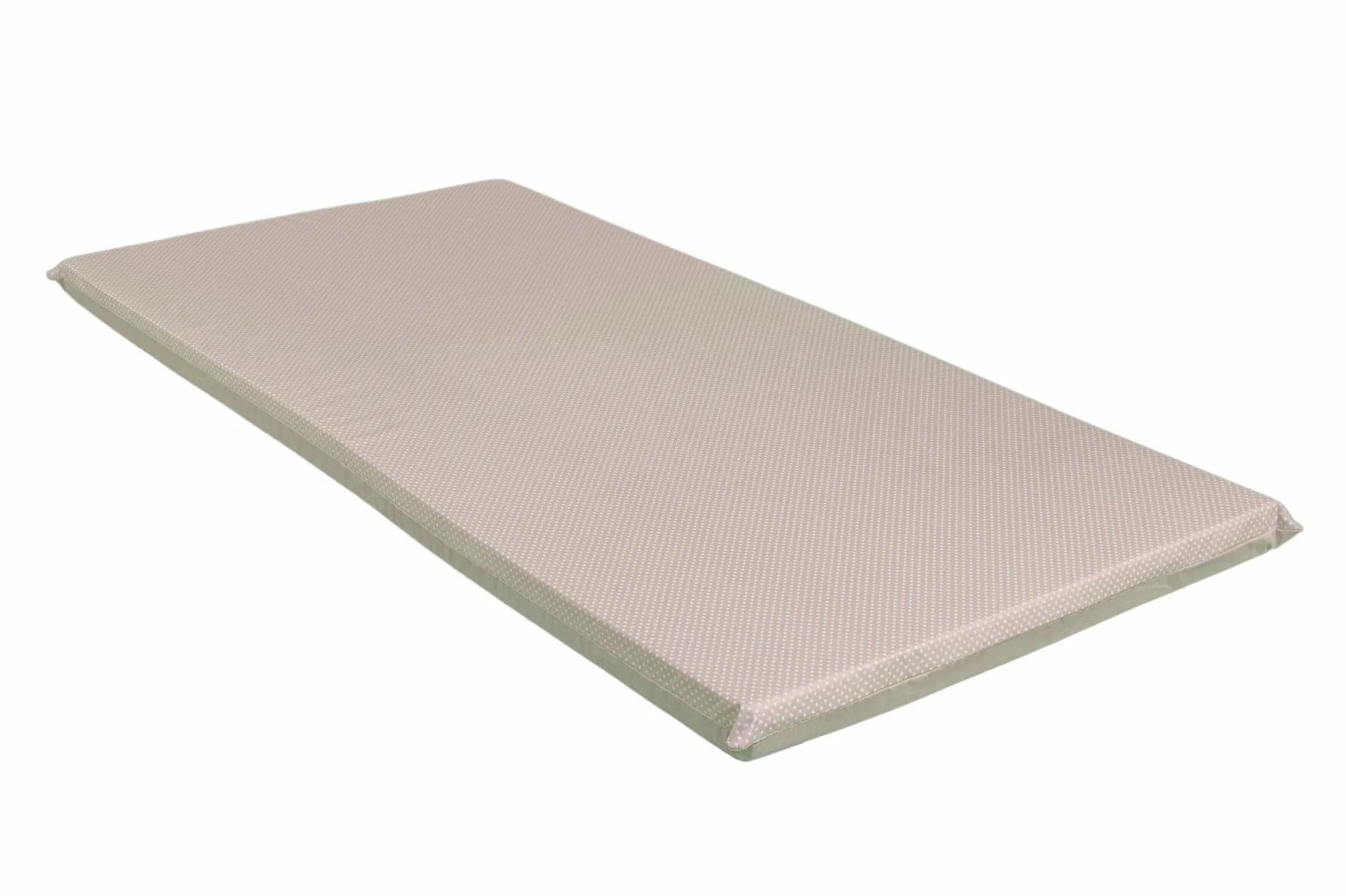 GHIOCUSCINI | Materasso Pieghevole per Culla CAMPEGGIO, Materasso Bambino 100% Cotone, Fantasia POIS NOCCIOLA, Sfoderabile e Lavabile, 60 x 120 cm, Alto 4.5 cm, Made in Italy
