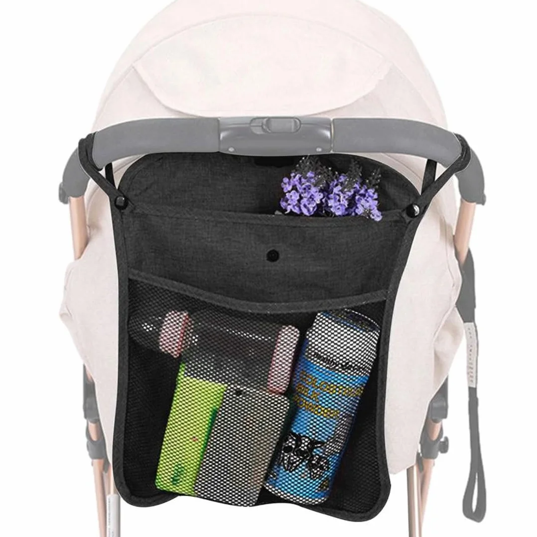 1pcs Borsa Per Passeggino- Borsa Portaoggetti Sospesa,Organizer Universale per Passeggino,Borsa Passeggino Borsa Organizer,Retina Portaggetti per Passeggino,per salviette,Pannolini,Snack
