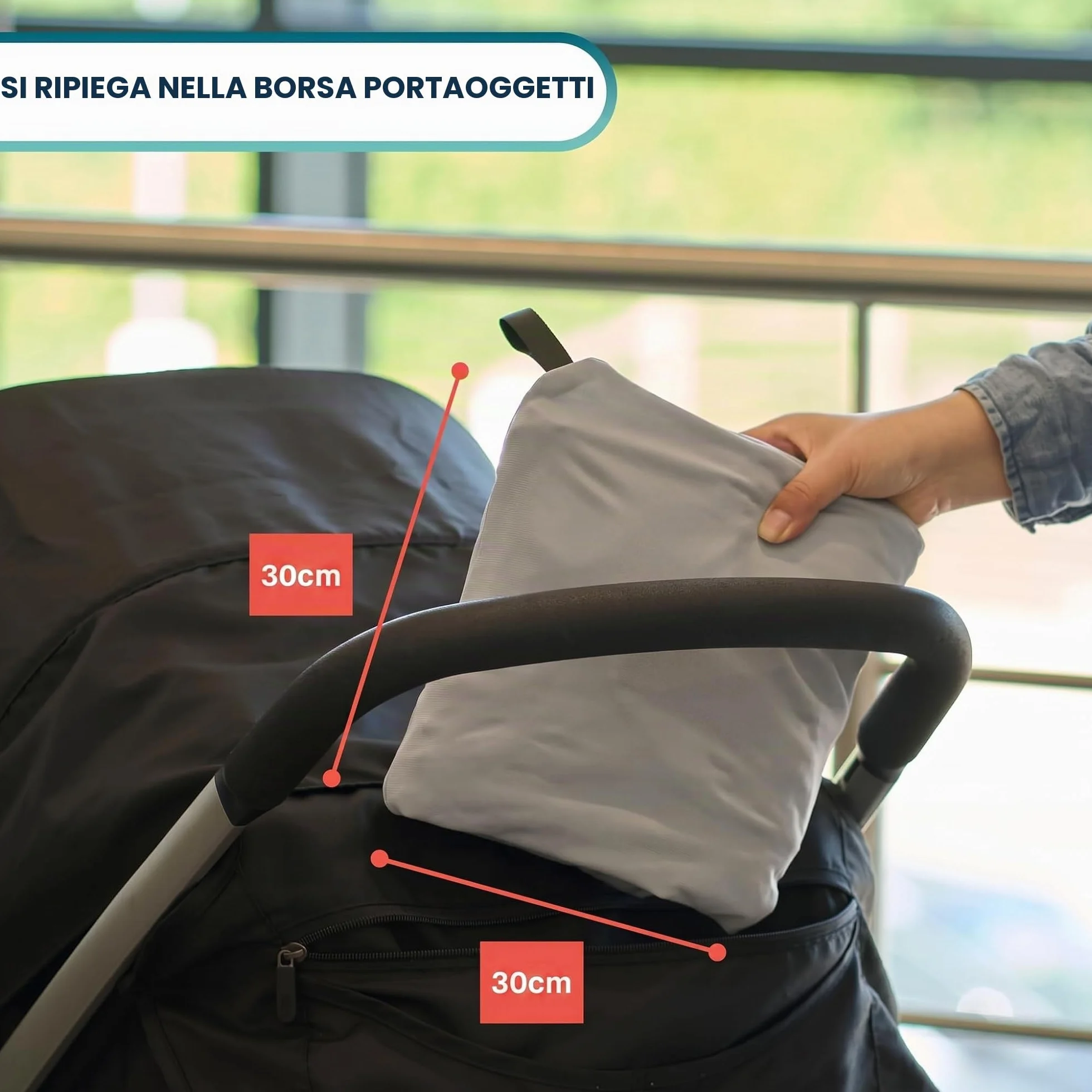 Bramble - Grande borsa copri passeggino per aereo - Borsa per passeggino e carrozzina per viaggi in aereo - Borsa protettiva resistente all'acqua per il controllo del passeggino al gate (grigio)
