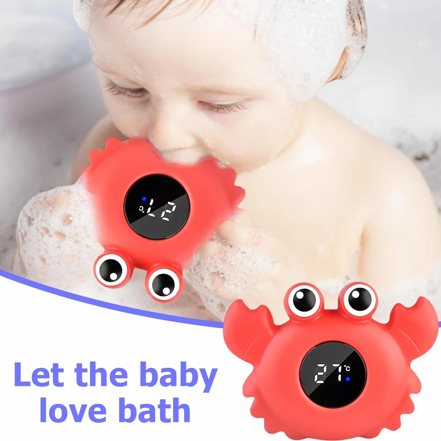 Termometro da Bagno per Bambini: Nizirioo Termometro Digitale per Vasca da Bagno con Spia LED, Funzione di Avviso di Temperatura per Giocare Nella Vasca da Bagno e Fare il Bagno Sicuro