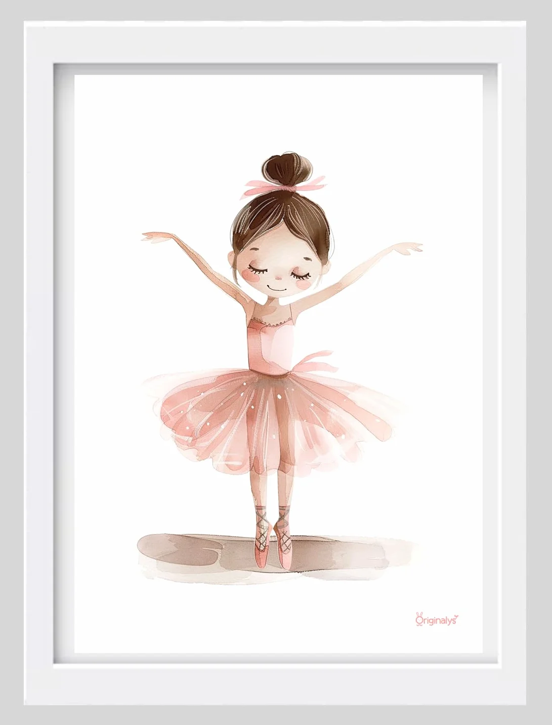 Originalys Ballerine, 3 posters in formato A4, per cameretta dei bambina, poster di ballerine dai toni rosa, poster decorativi per bambina. in formato DIN A4 (cornice non inclusa)