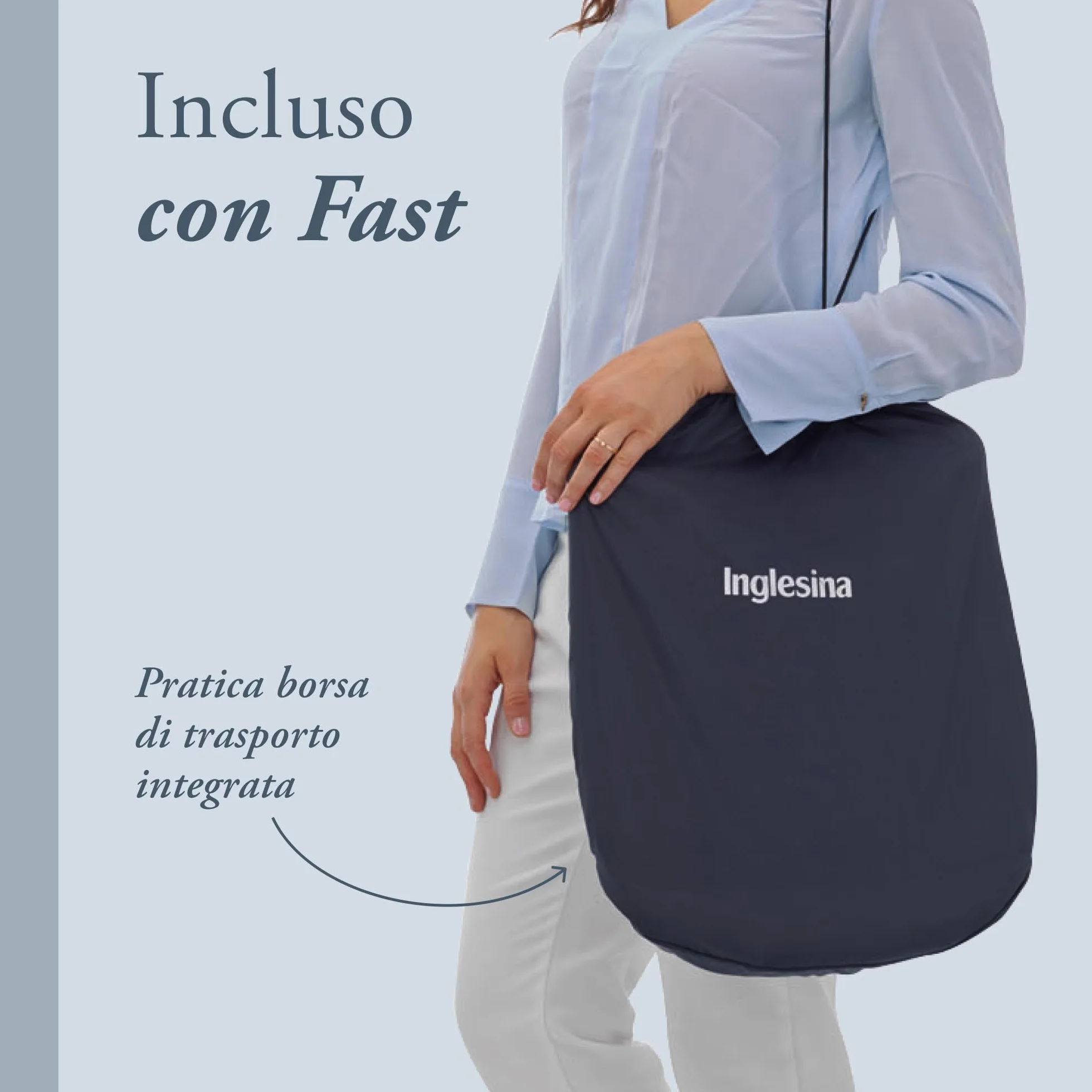 Inglesina Fast, Seggiolino da Tavolo Pieghevole, Grigio (Grey), Facile Trasportare, Lavabile, Installazione Sicura, Fino a 15 kg, 35 x 27 42 cm