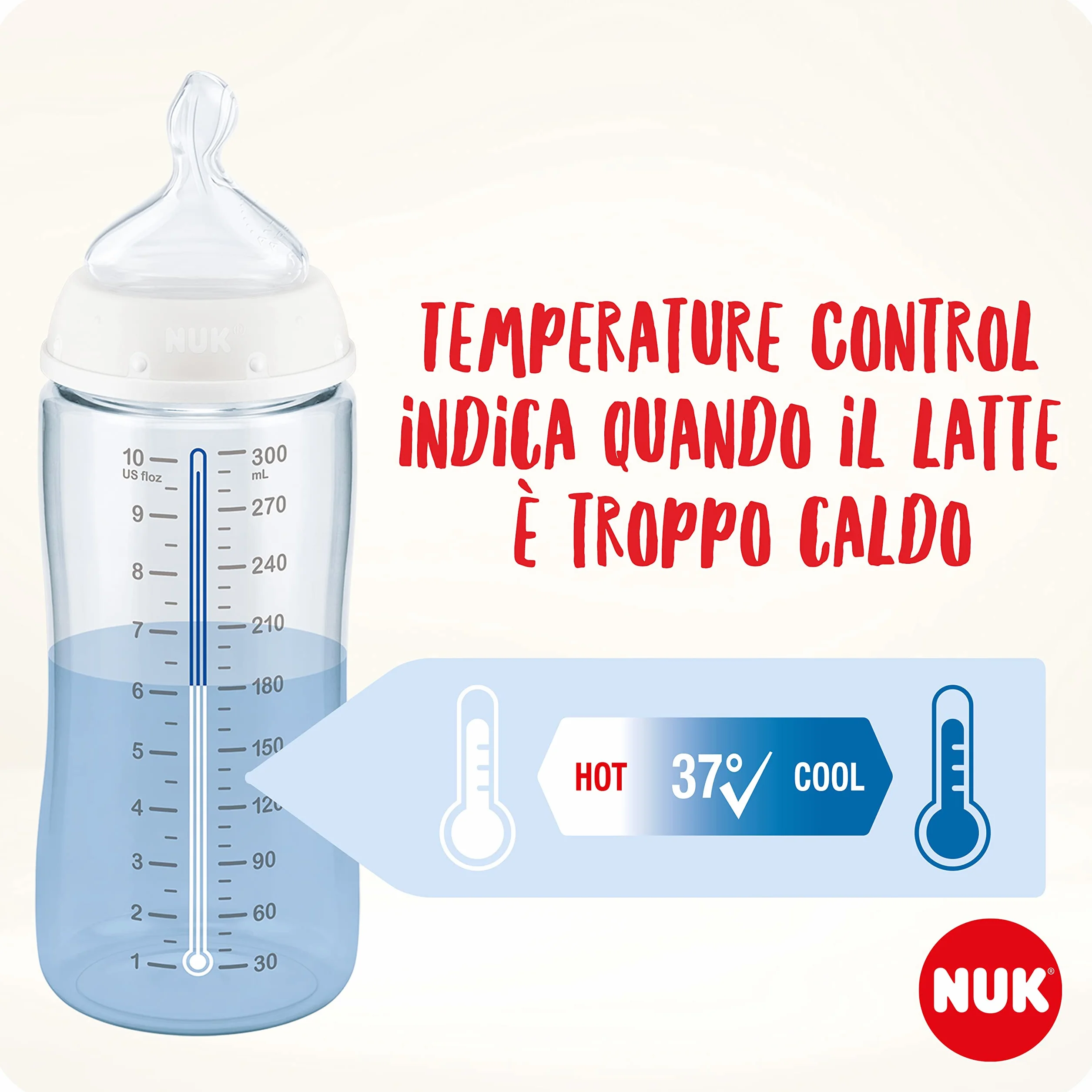 NUK Perfect Start First Choice+ set biberon | 0-6 mesi | 4 biberon anti-colica, succhietto, spazzola per biberon e altro ancora | Senza BPA | 10 pezzi