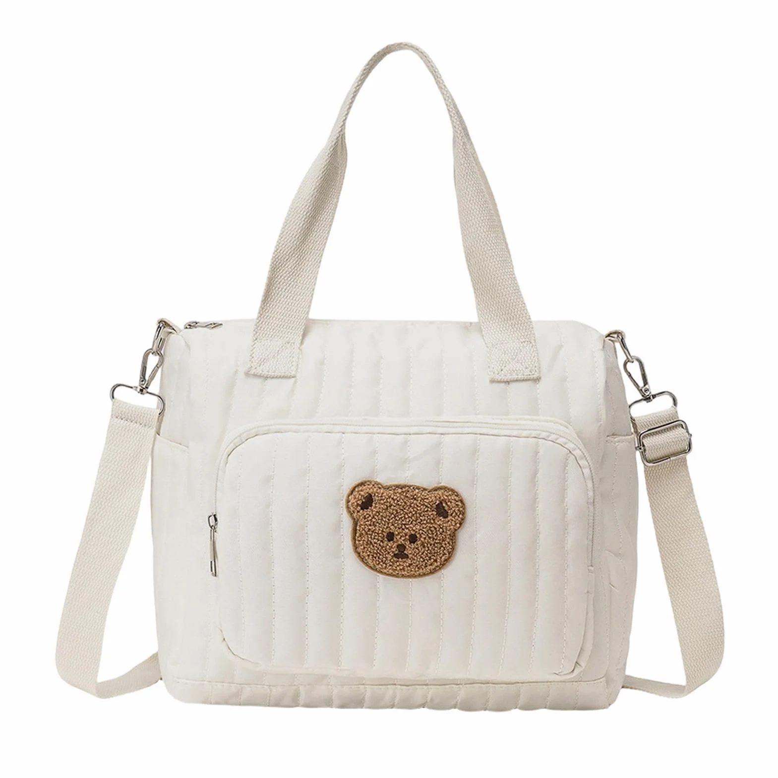 Borsa Da Ospedale Per Mamme, Comoda Da Trasportare, Materiale In Cotone Poliestere, Borsa Da Clinica, Mommy B-Ag, Design Con Orsetto Adorabile, Per Viaggi, Lavoro, Palestra, Scuola, Ospedale, Spiaggia