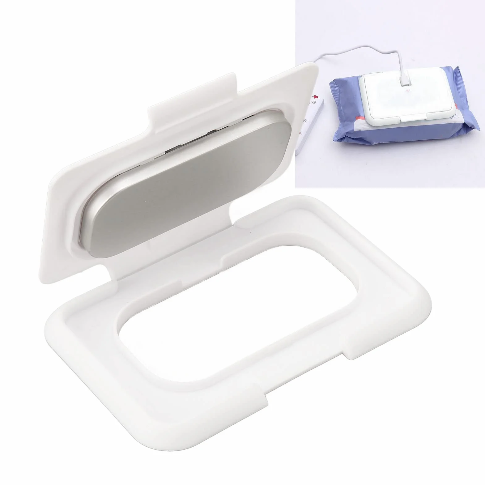 Scalda Salviette Umidificate per Neonati, Scaldasalviette per Pannolini Portatile per Scaldasalviette Viaggio per Auto a Casa, Bianco