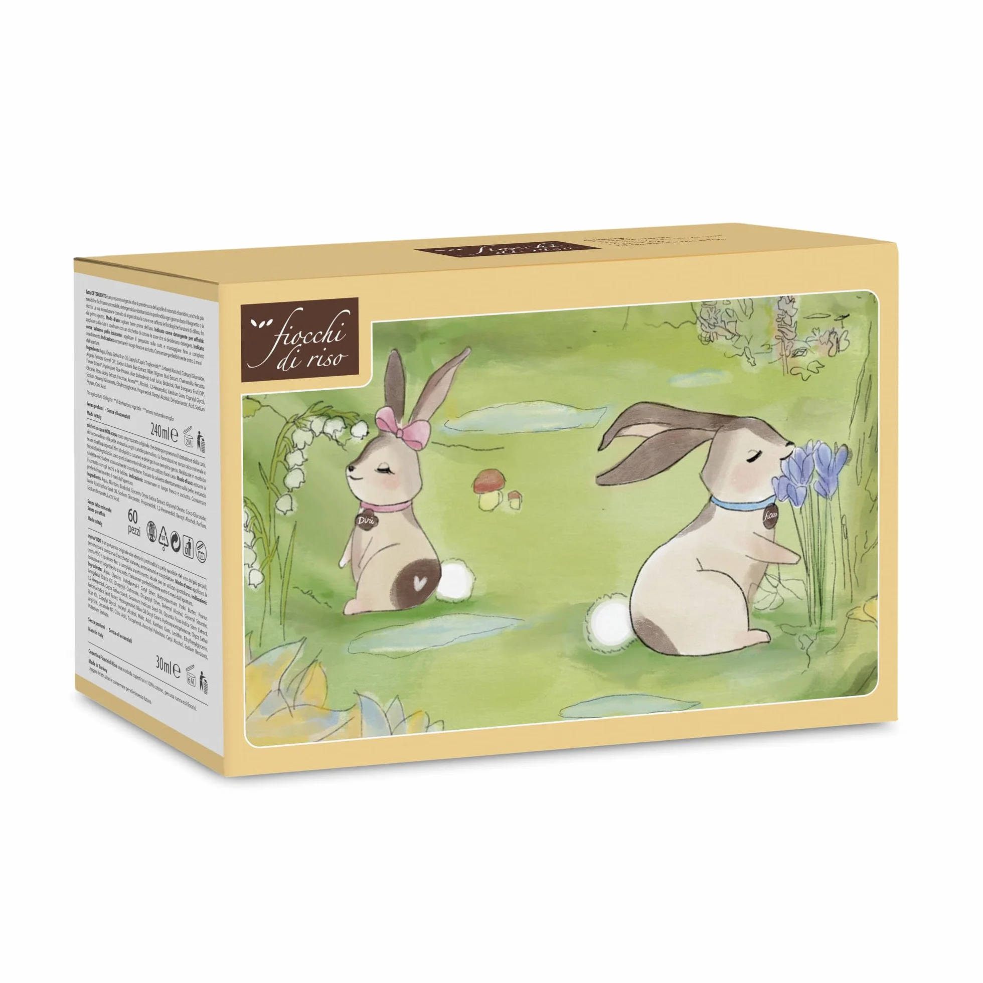 Fiocchi di Riso - COFANETTO RELAX - Kit per una detersione coi fiocchi - Latte Detergente, Crema Viso, salviette Acqua NON Acqua, Copertina- IDEA REGALO