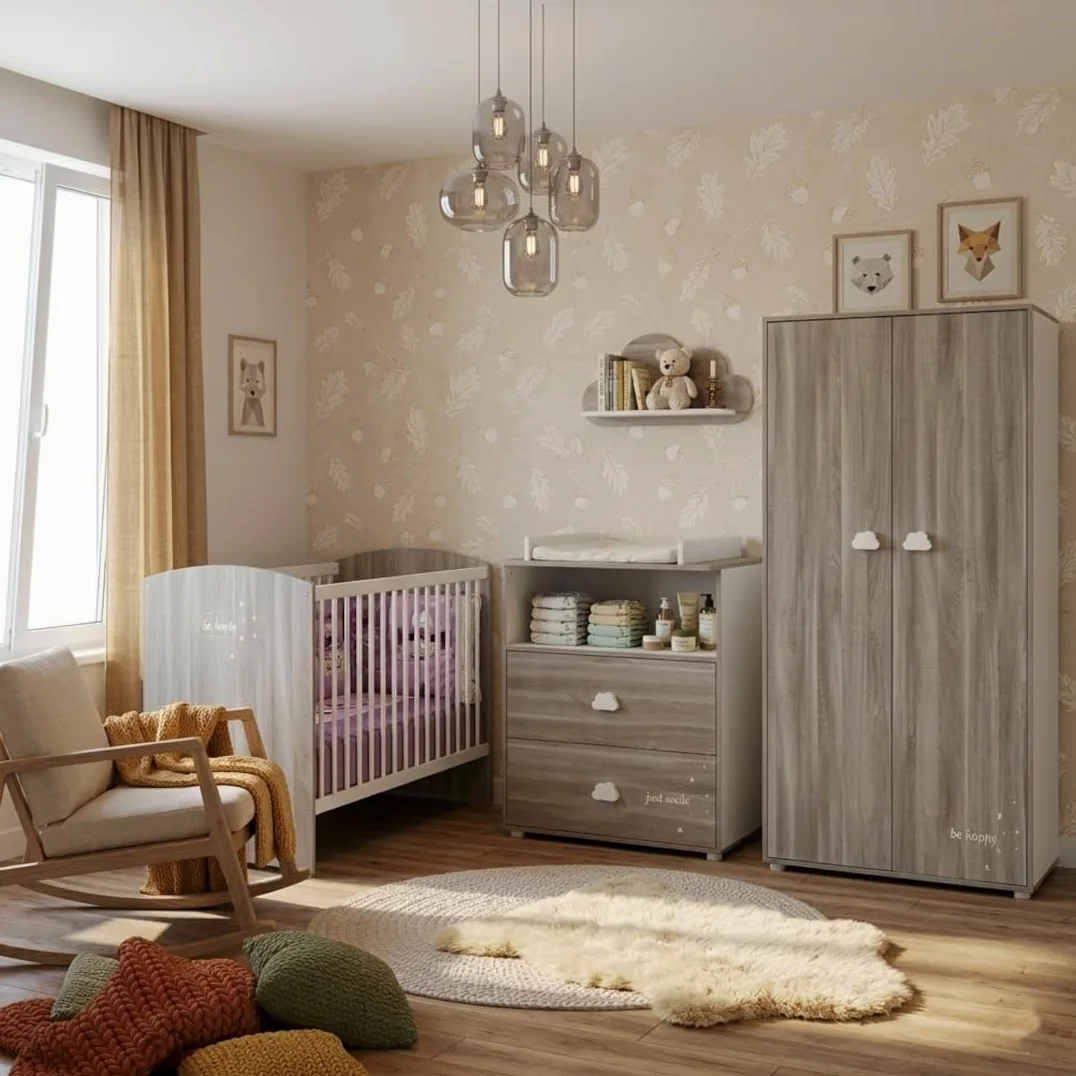 Baby Price Smile Cassettiera fasciatoio Quercia Silex