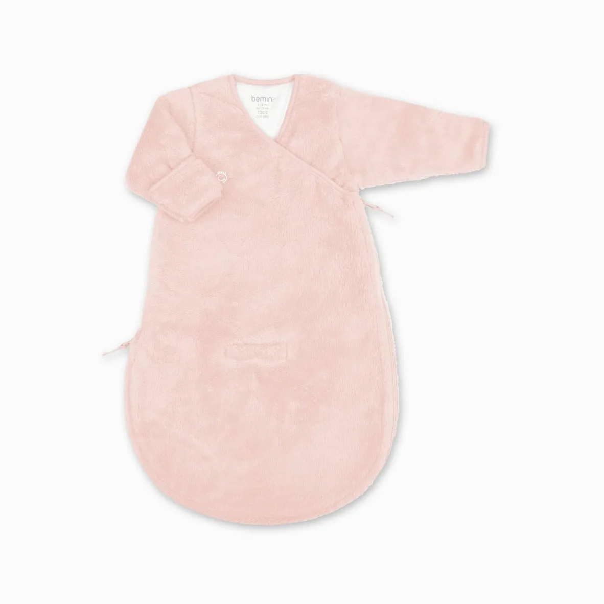 BEMINI - Sacco nanna/Magic Bag 03 mesi con guantoni SOFTY Tog 2,5 | Zip| Caldo | Maniche Lunghe | Rosa antico