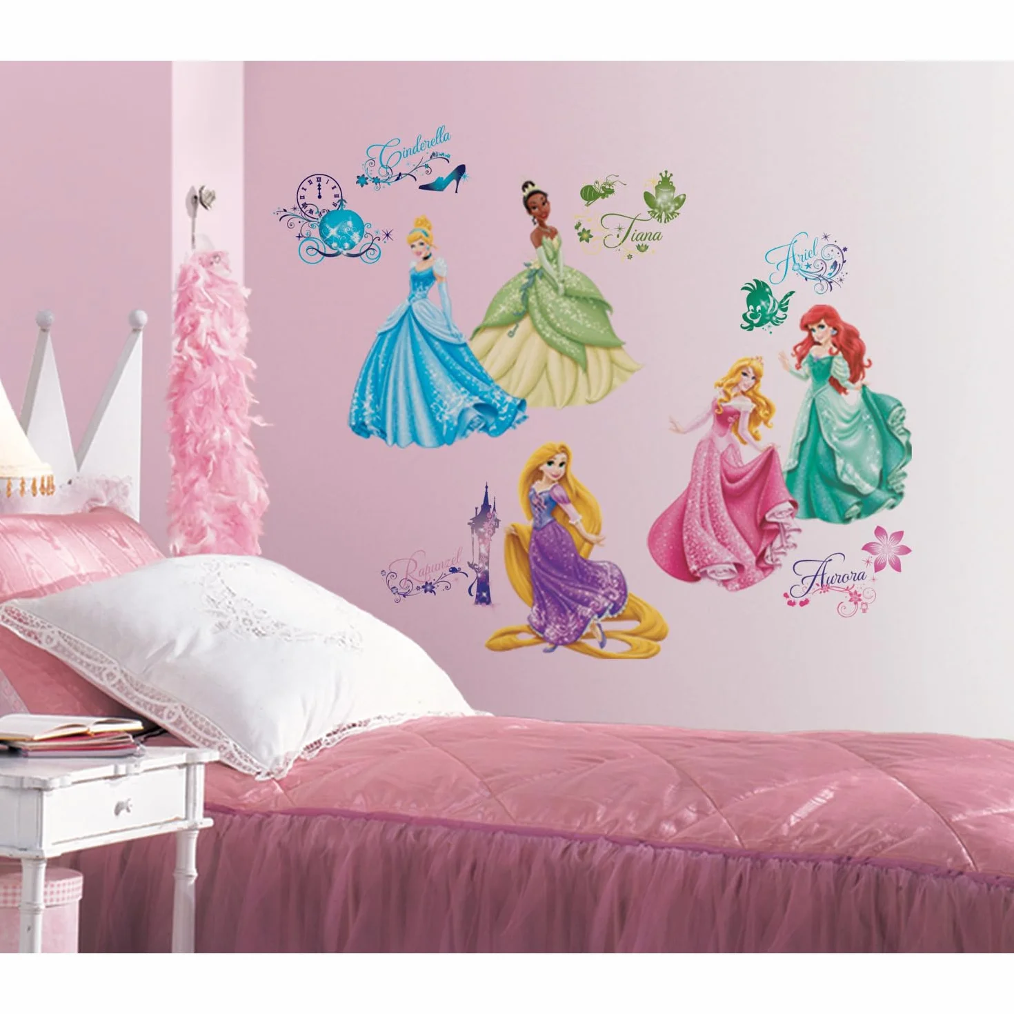 Roommates 21990 - Principesse Disney Adesivi da Parete con Glitter