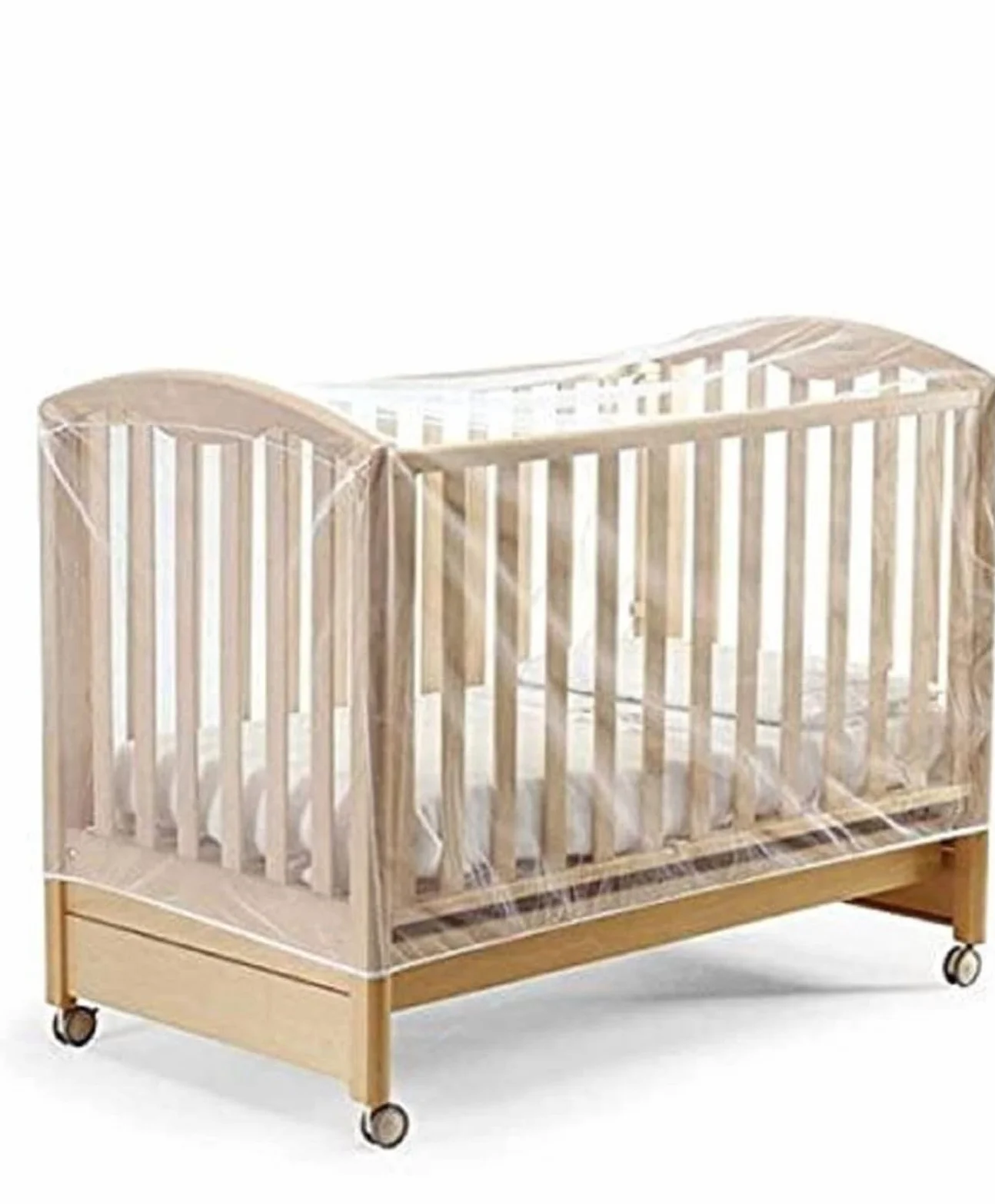 Zanzariera Universale per Culle, Lettini e Carrozzine – Rete Anti Zanzare e Insetti 100% Poliestere Traspirante – Bordo Elastico Facile da Applicare – Colore Bianco, Lavabile a Mano 233207