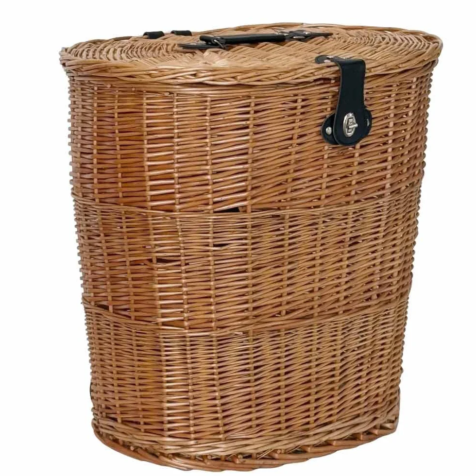 Gerla Zaino Vimini Grande con Coperchio e Tracolle 52x40 h51 Funghi