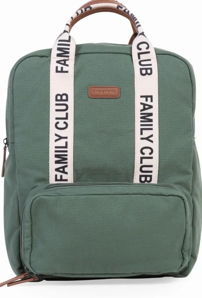 CHILDHOME, Zaino fasciatoio Family Bag Club, Grande capacità, Multifunzionale, Fasciatoio incluso, 11 scomparti, Tasche isolate, Passaggio per trolley, Gancio per passeggino, 20,5L, Verde