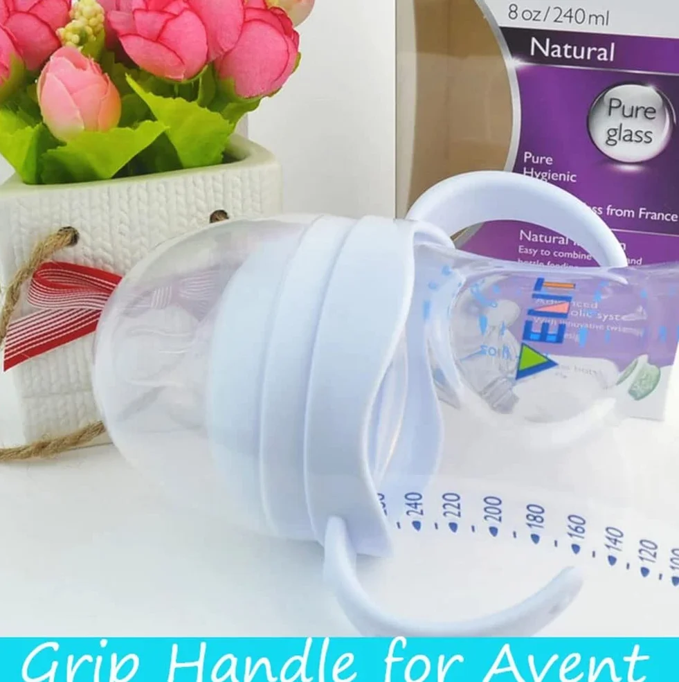 Morofme 2 manici per biberon Avent Natural Wide Mouth in vetro PP, accessori per biberon