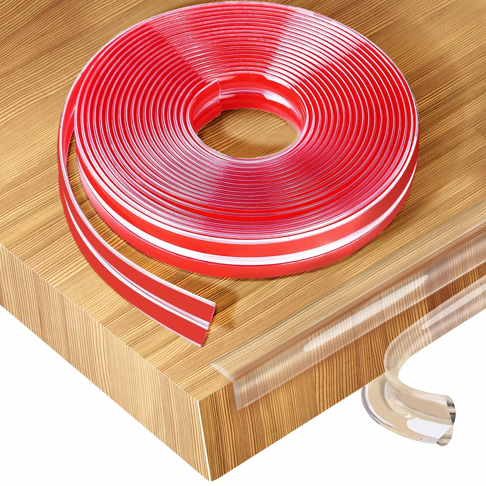 Romon 3 Metri Paraspigoli Per Bambini, Protezioni Antispigolo Trasparenti Autoadesiva PVC, Può essere Utilizzato su Tavoli, Pareti, Cassetti, Scale, ecc.