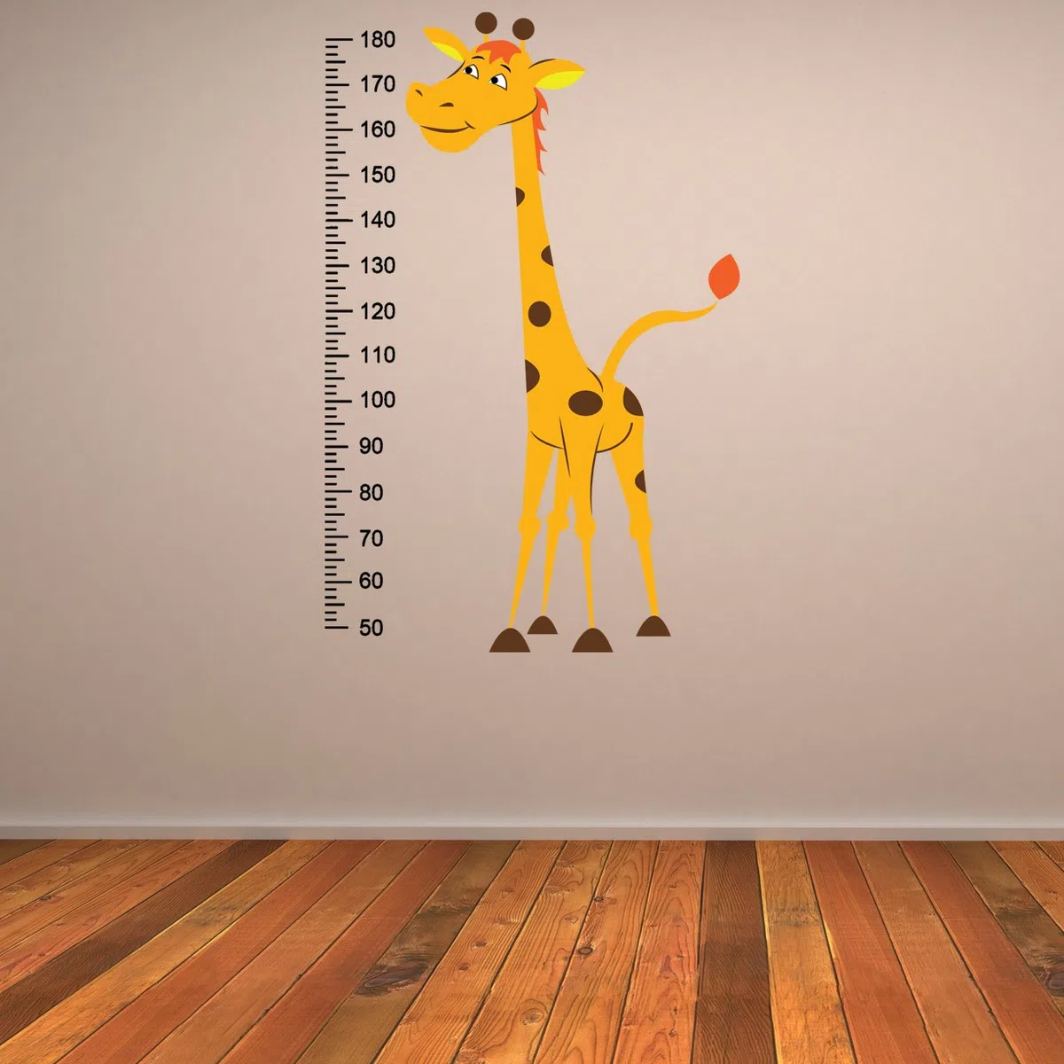 (93x 142cm) in vinile da parete Giraffa righello altezza crescita misura grafico adesivo/bambini/bambini Art decorazione + senza casuale decalcomania regalo.