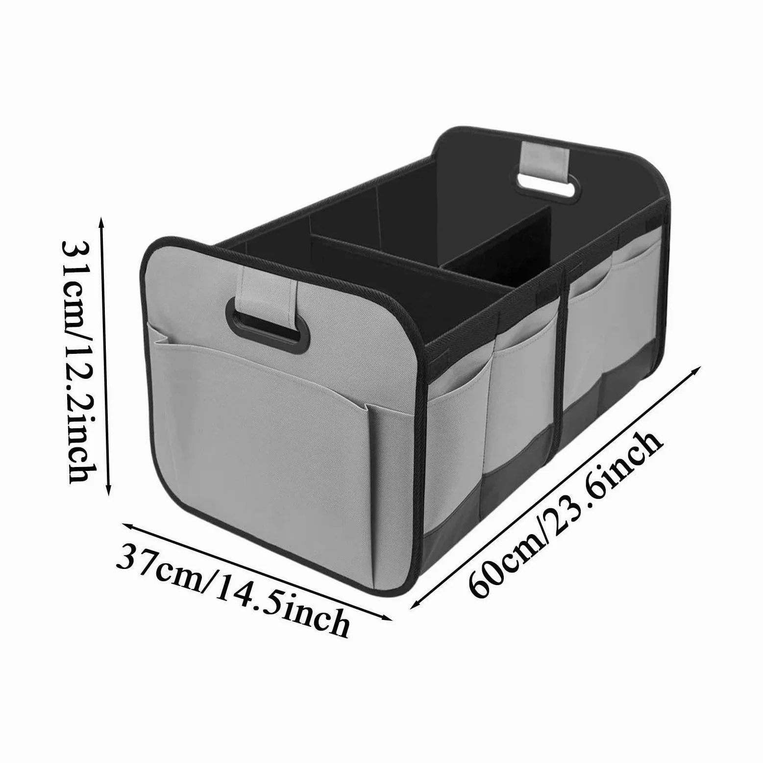 Organizzatore di baule auto grande multi-compartimento impermeabile con | Organizer per auto con separatori Campeggio Viaggi Road Trip Camion Camping Car Van Berlina
