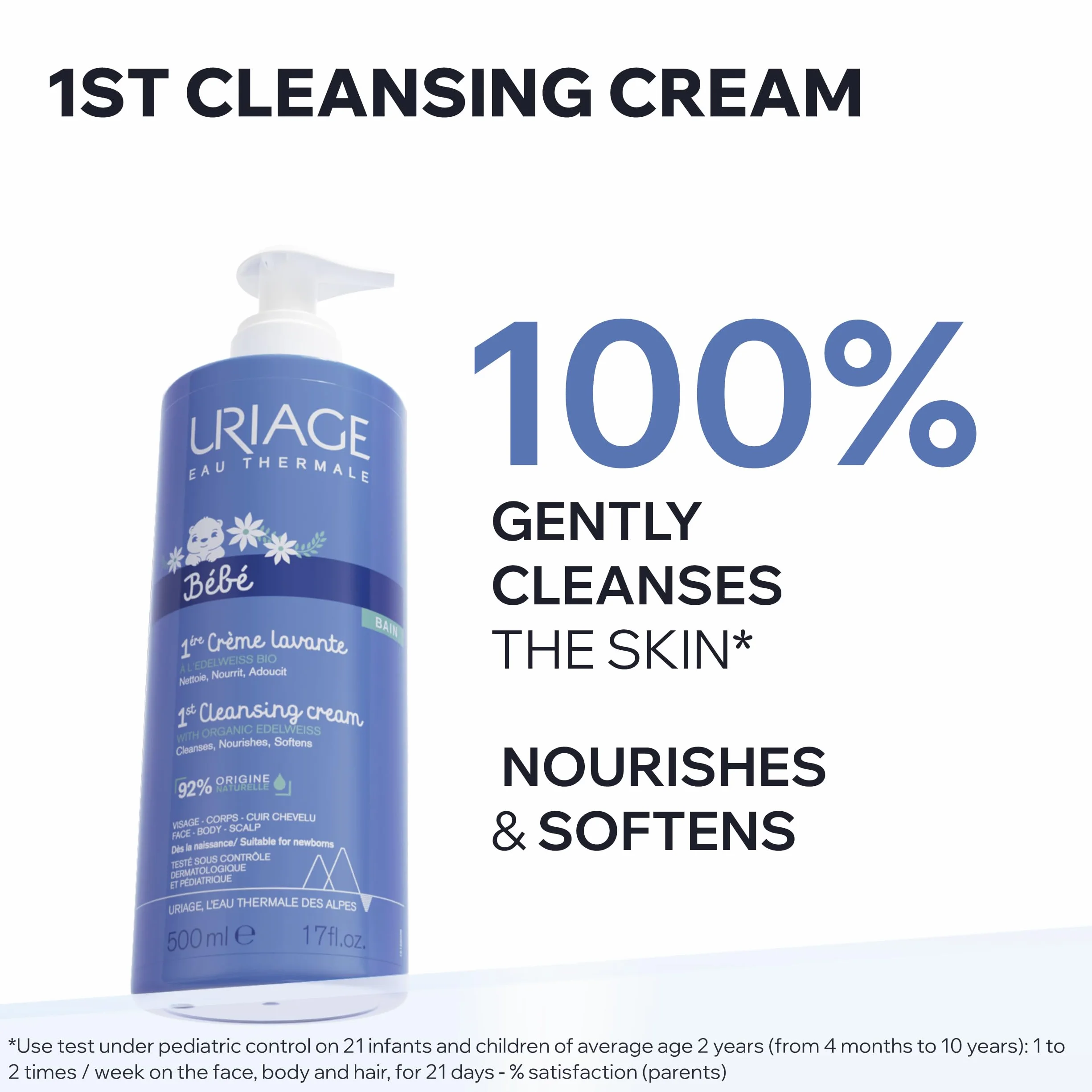 Uriage Bébé Crema Lavante Detergente Senza Sapone 1 L