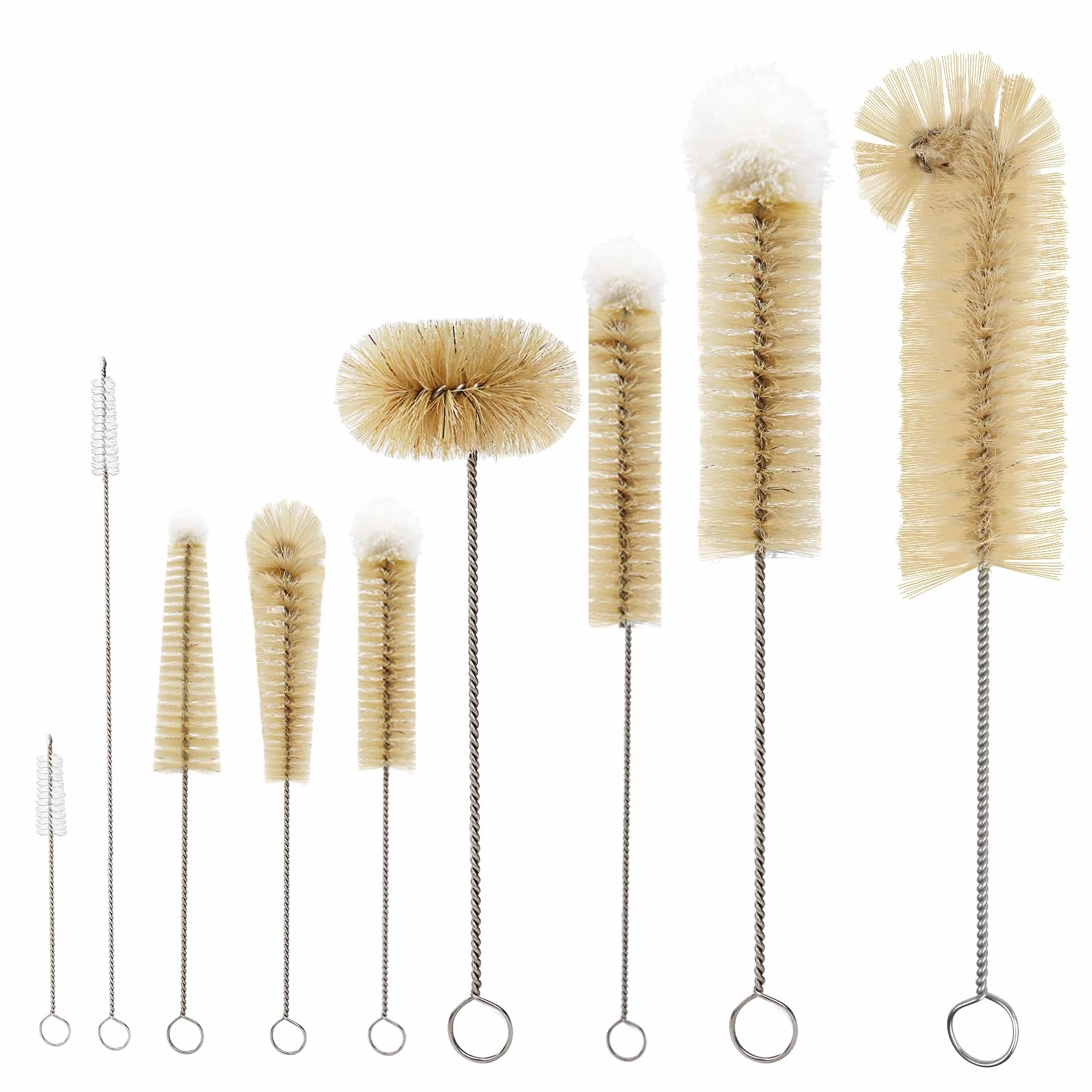Masthome Scovolino per Bottiglie 9 Pz, Spazzola per Bottiglie con Manico Lungo, Scovolini per Pulisci Bottiglie di Vetro, Scovolino per Lava Bottiglie Borraccia Tazza Paglia Thermos